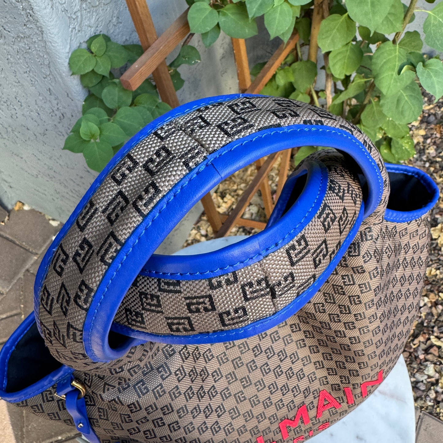 Balmain Monogram Grocery Bag Shopping Tote