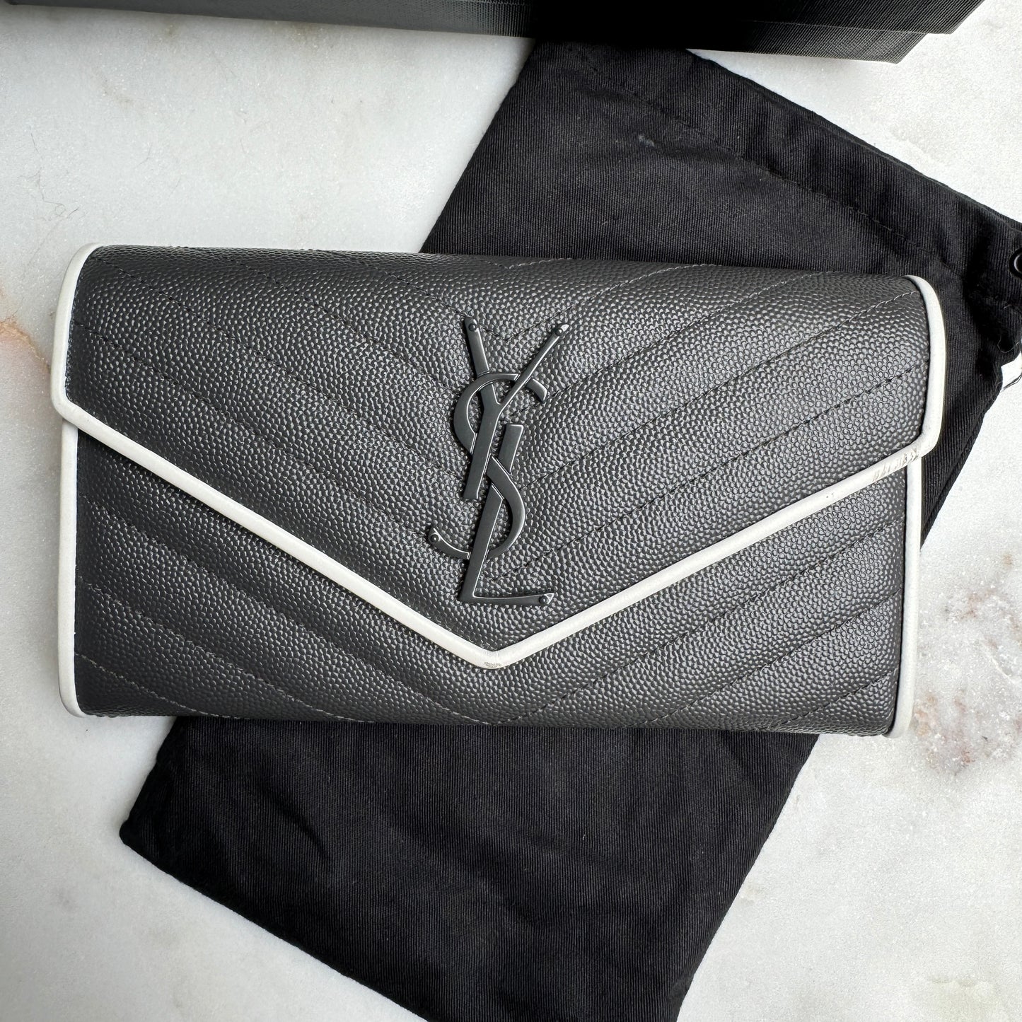Saint Laurent Large Envelope Bicolor Wallet