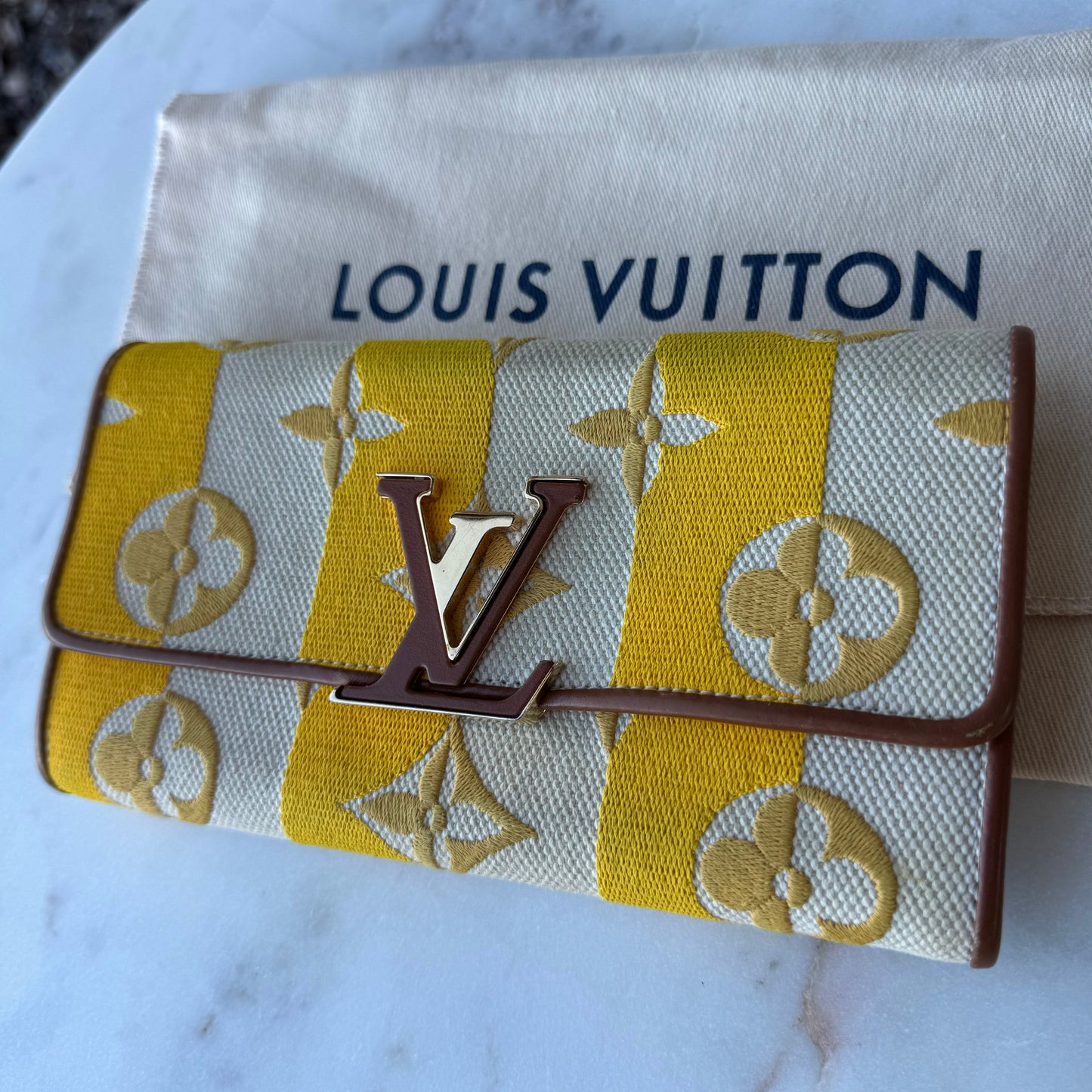 Louis Vuitton Canvas Capucines Wallet