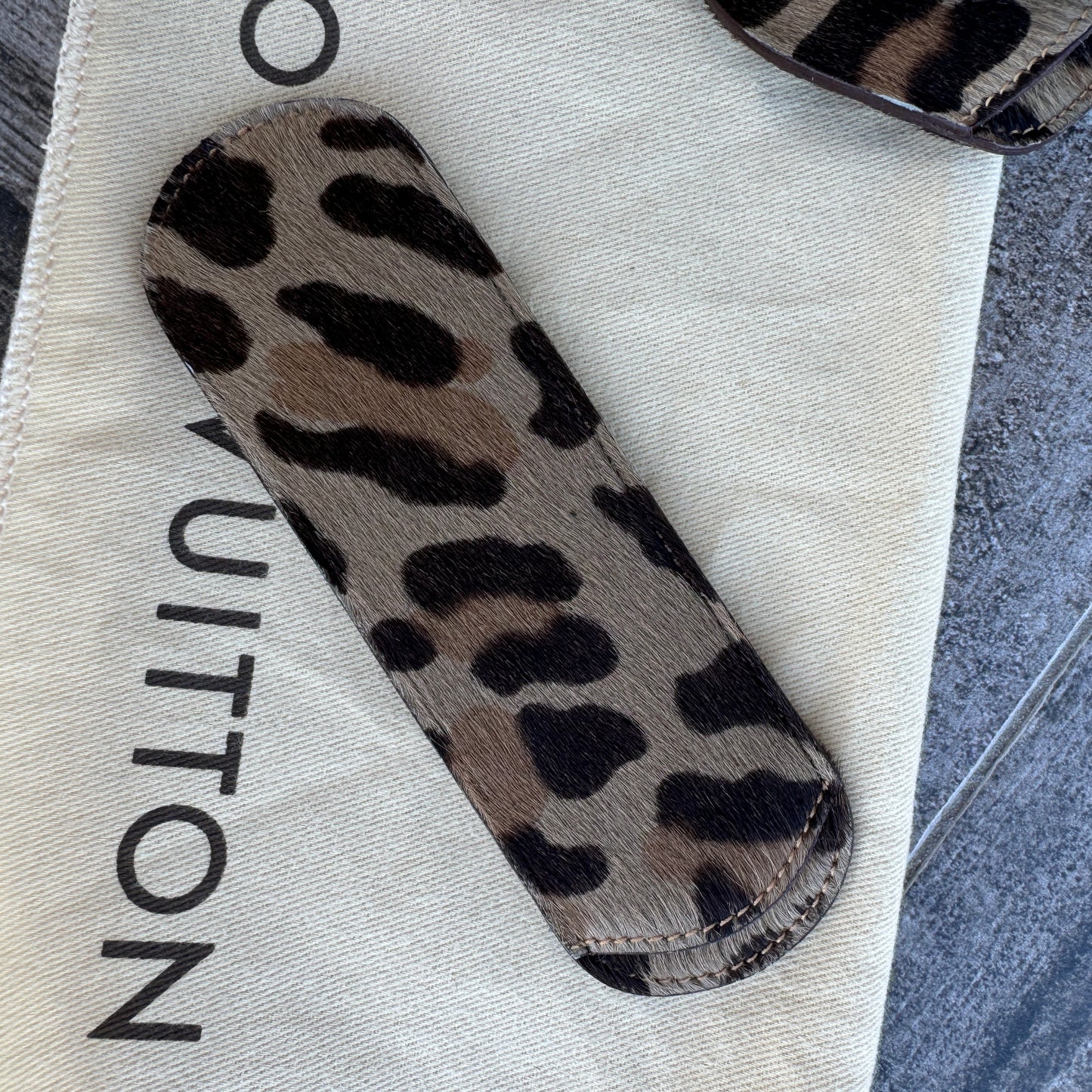 Louis Vuitton x Alaïa Vintage Pony hair Leopard Cosmetic Case Accessories