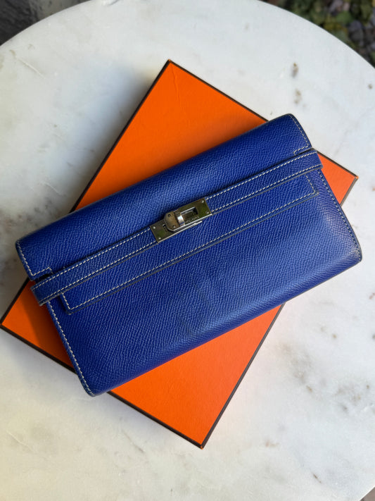 Hermès Kelly Epsom Bicolor Leather Wallet