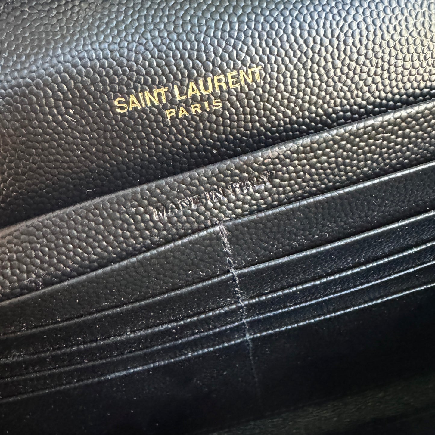 Saint Laurent Cassandre Matelassé Envelope Chain Wallet Crossbody