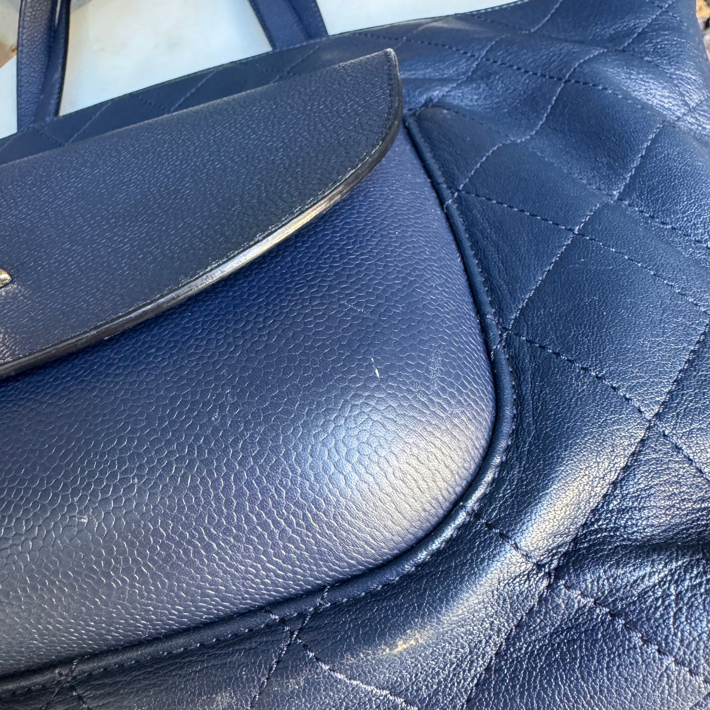 Chanel Calfskin & Caviar Daily Round Tote