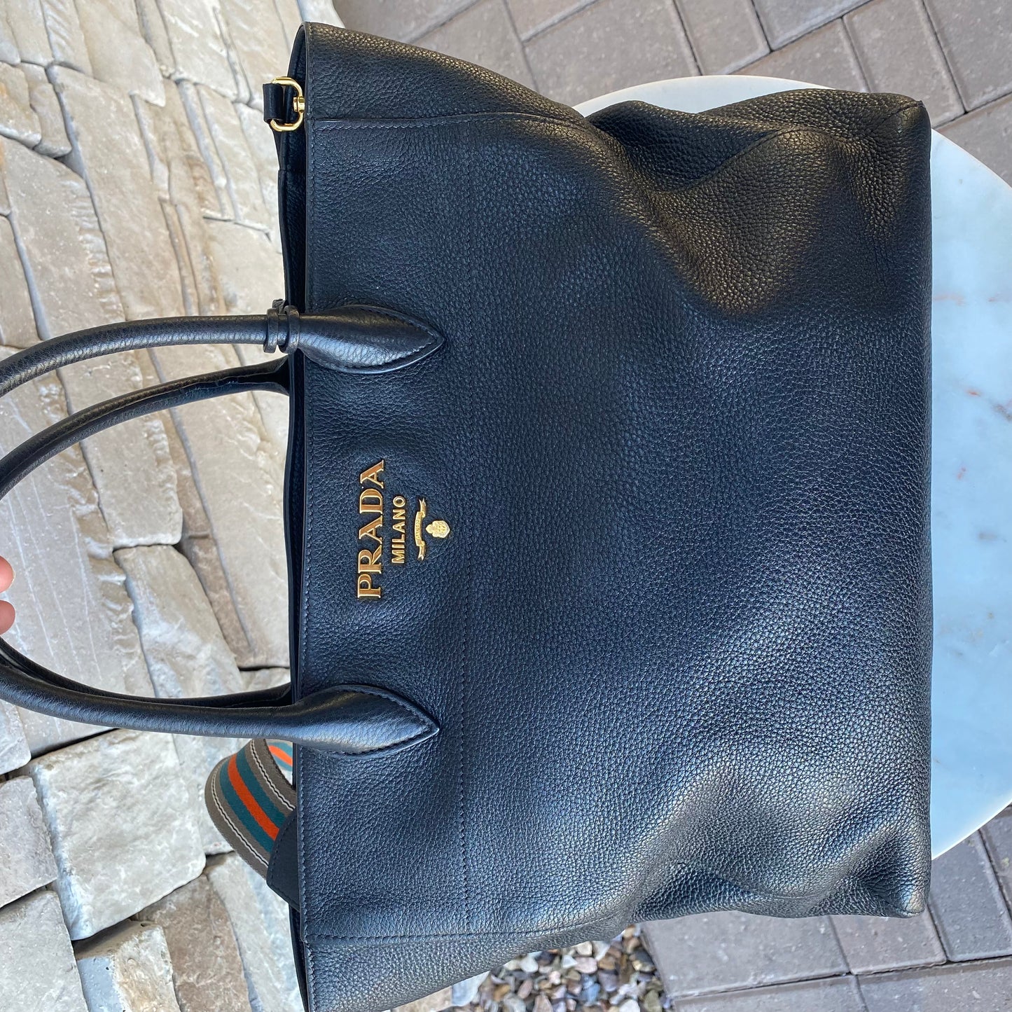 Prada Vitello Daino Shopping Tote