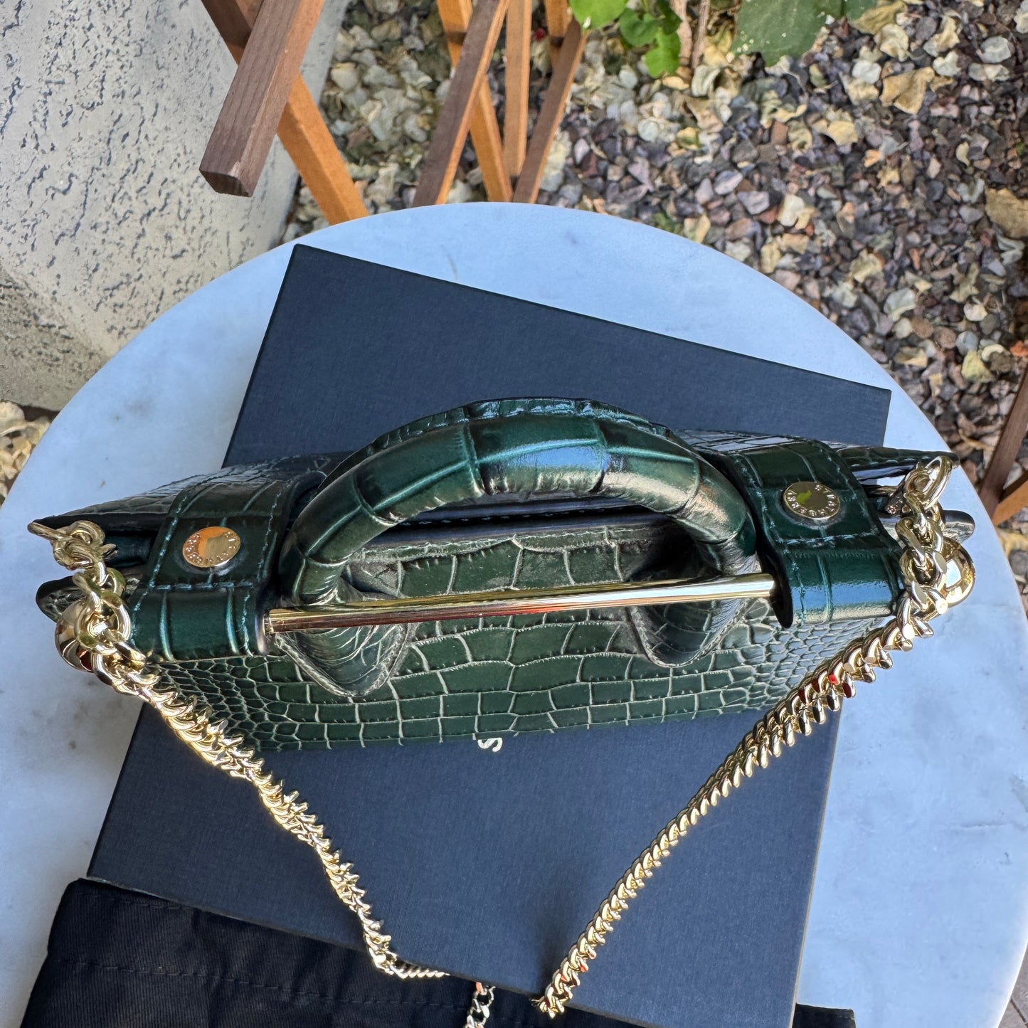 Strathberry Embossed Croc Leather Mini Tote Leather Crossbody