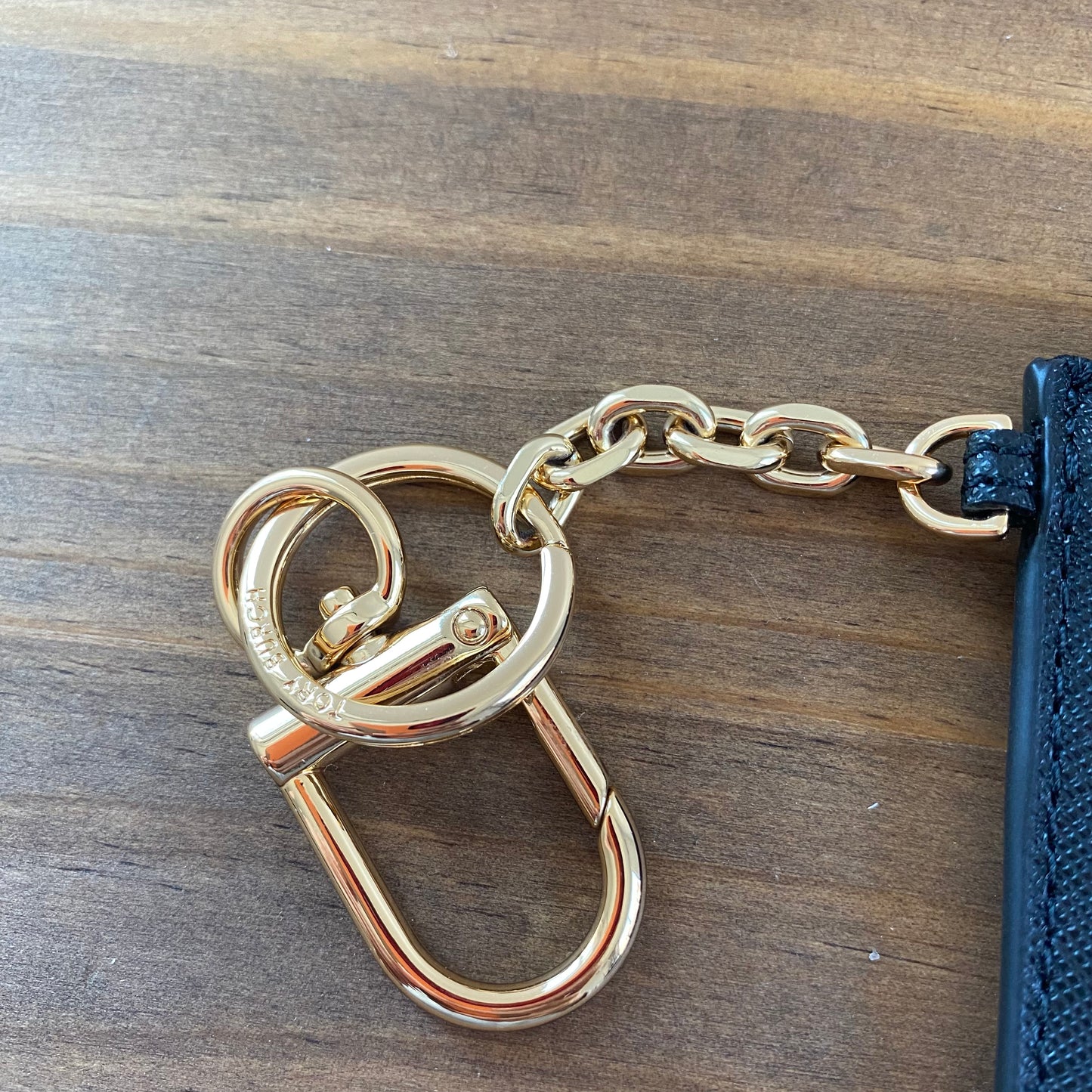 Tory Burch Robinson Leather Key Chain Card Case ID