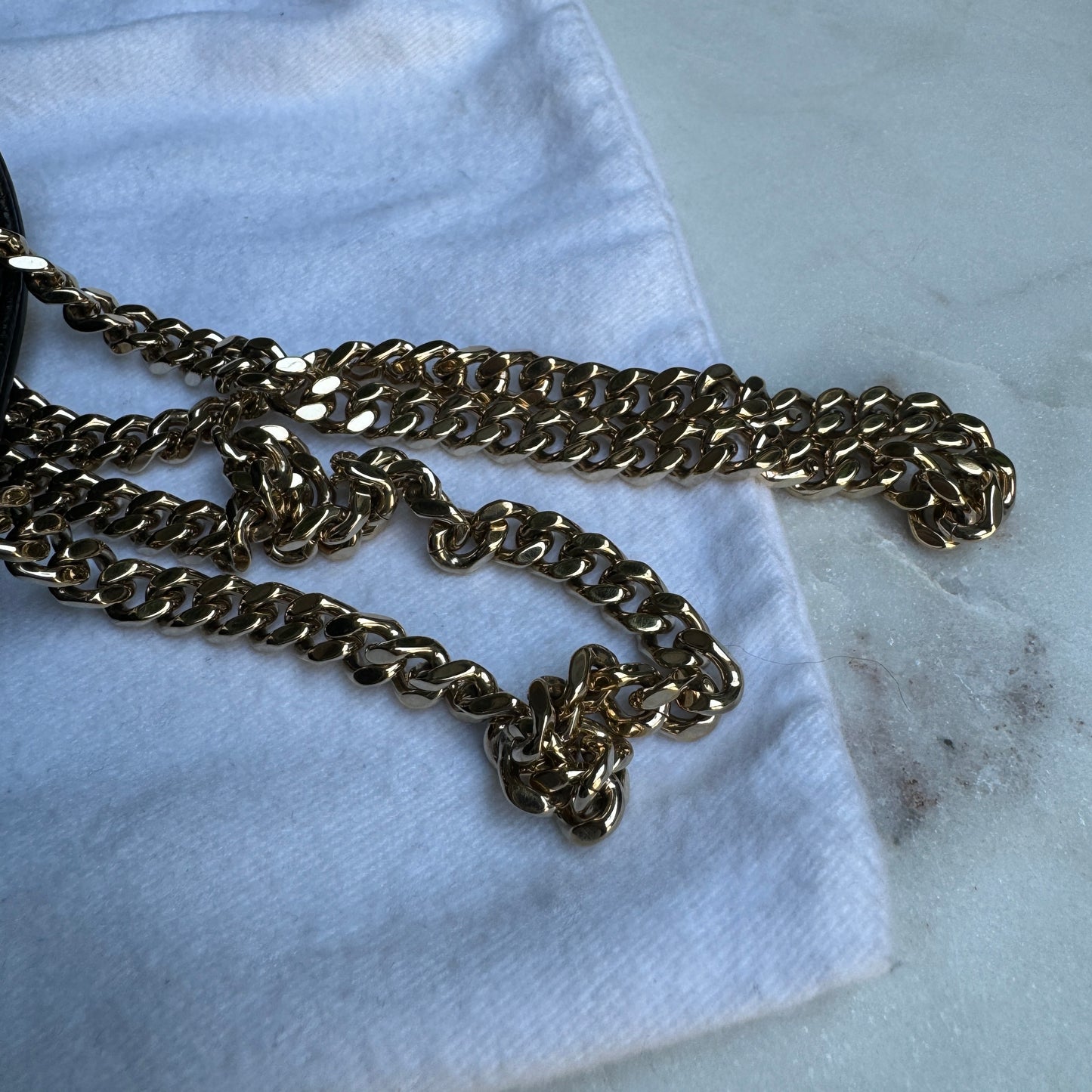 Versace Leather Medusa Chain Crossbody