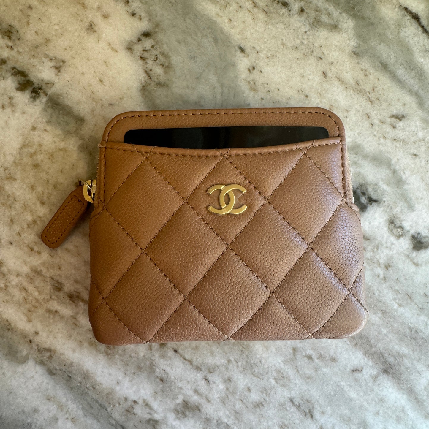 Chanel Square Classic Zip Cardholder Coin Purse