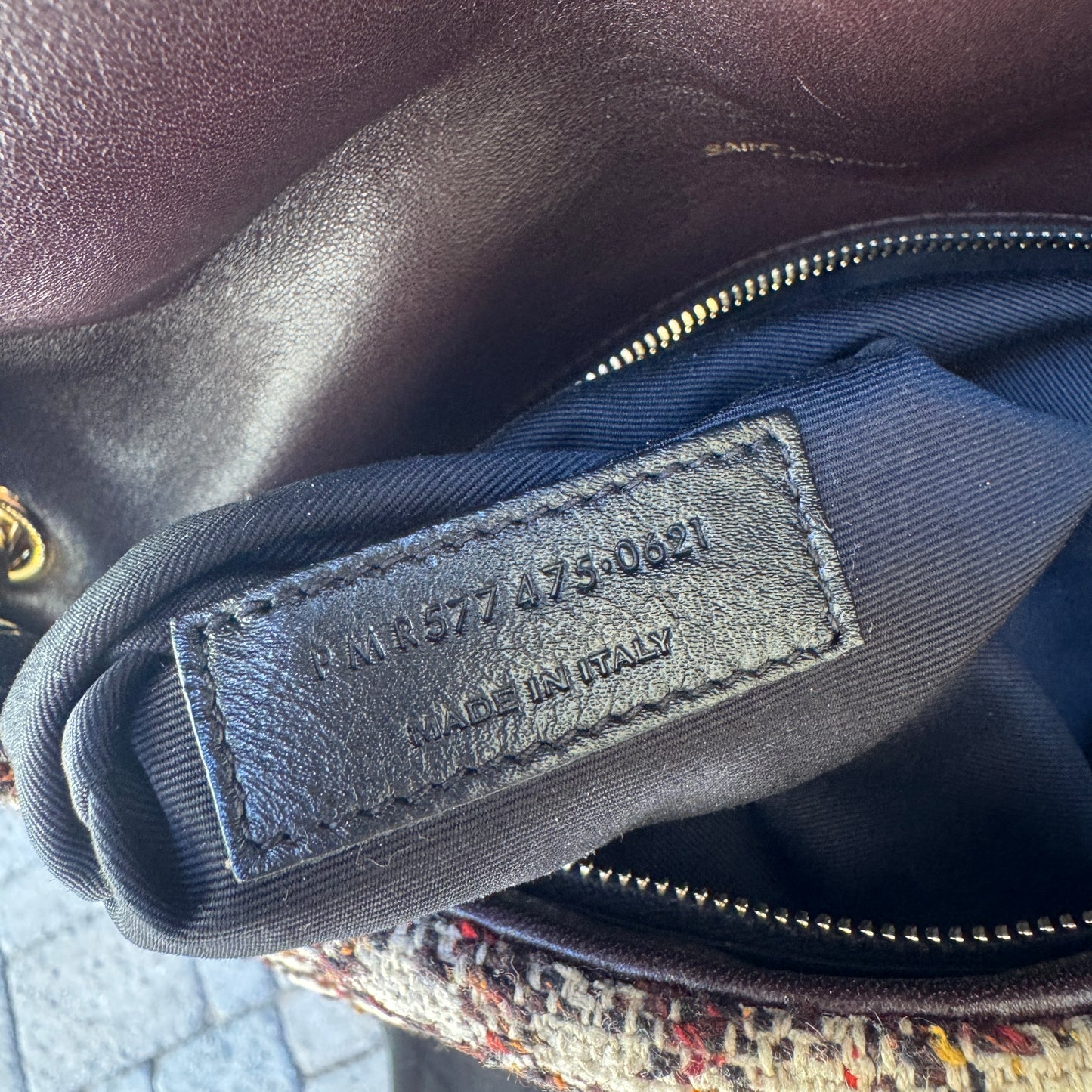 Saint Laurent Tweed Loulou Monogram Puffer Shoulder Bag