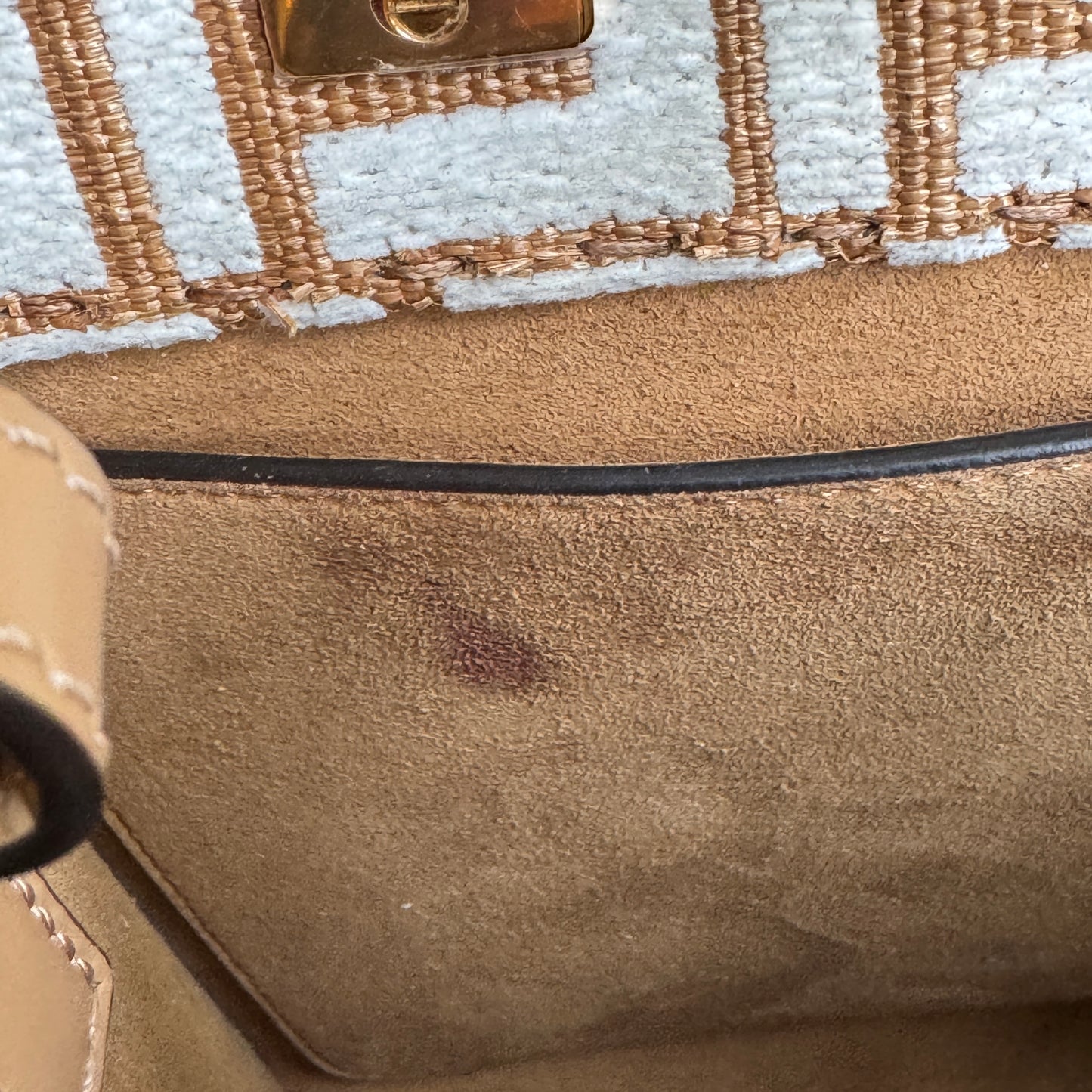 Fendi Small Zucca Monogram Woven Sunshine Shopper Tote