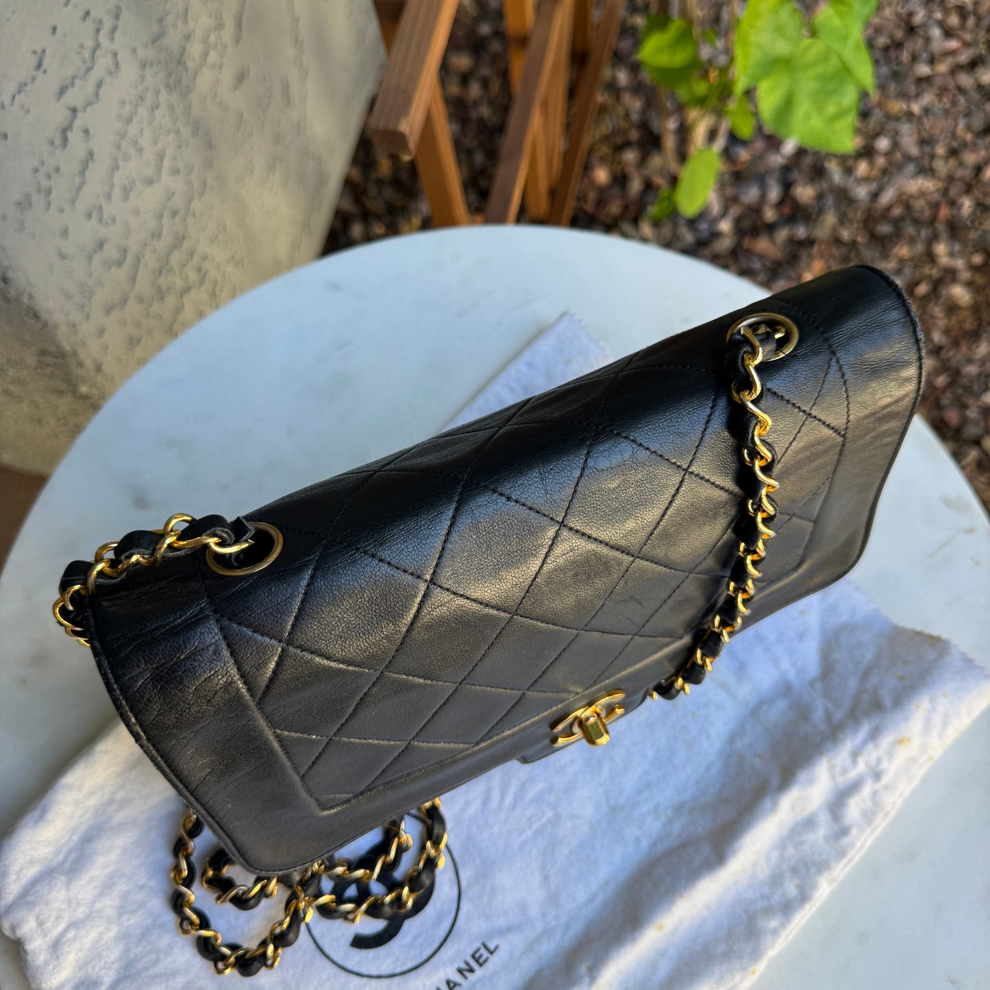 Chanel Diana Vintage Quilted Lambskin Medium Single Flap Bag