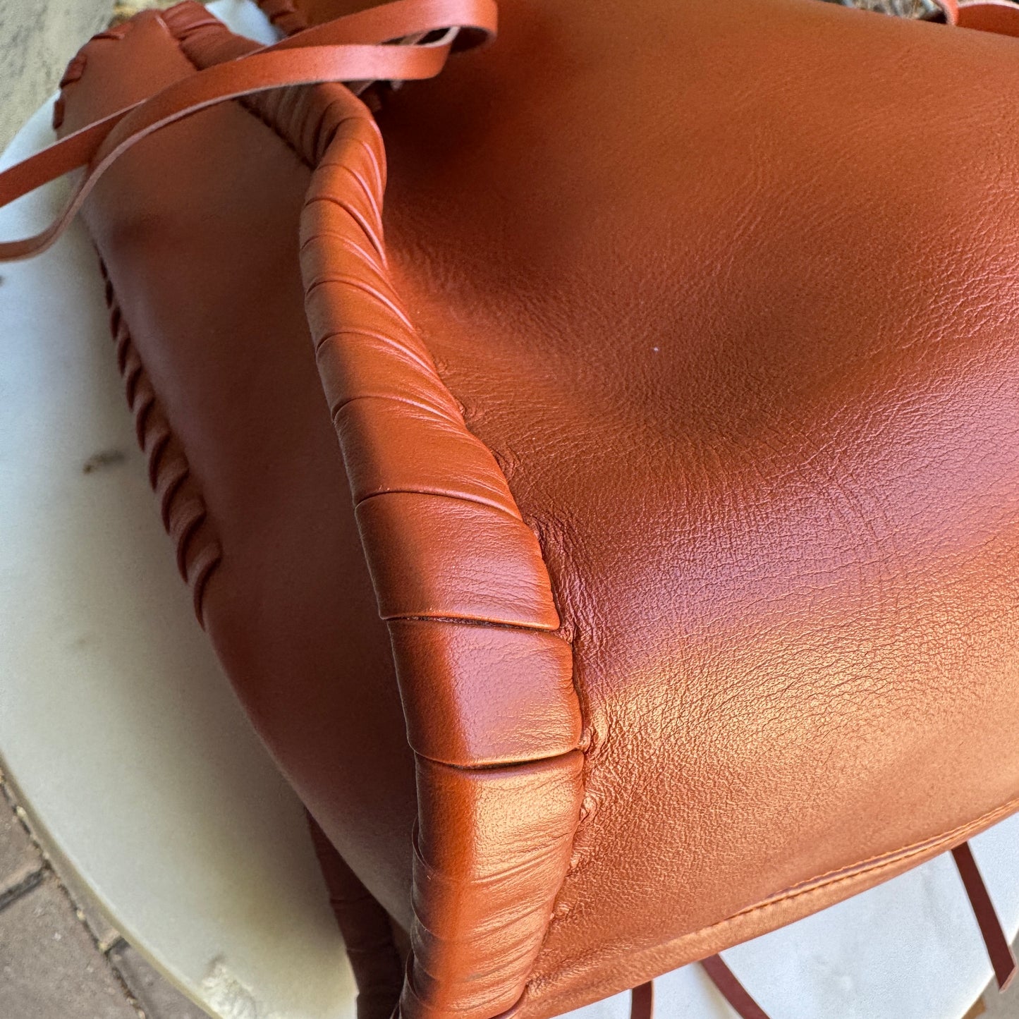 Chloé Mony Whipstitch Leather Medium Tote