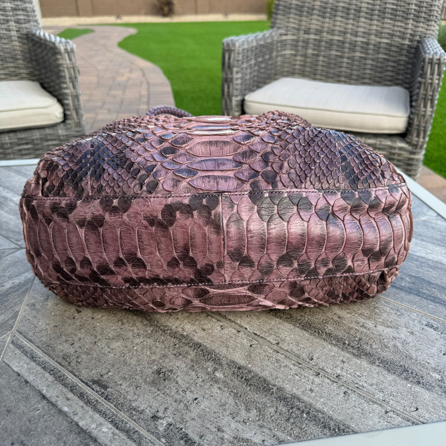 Gucci G Wave Python Hobo