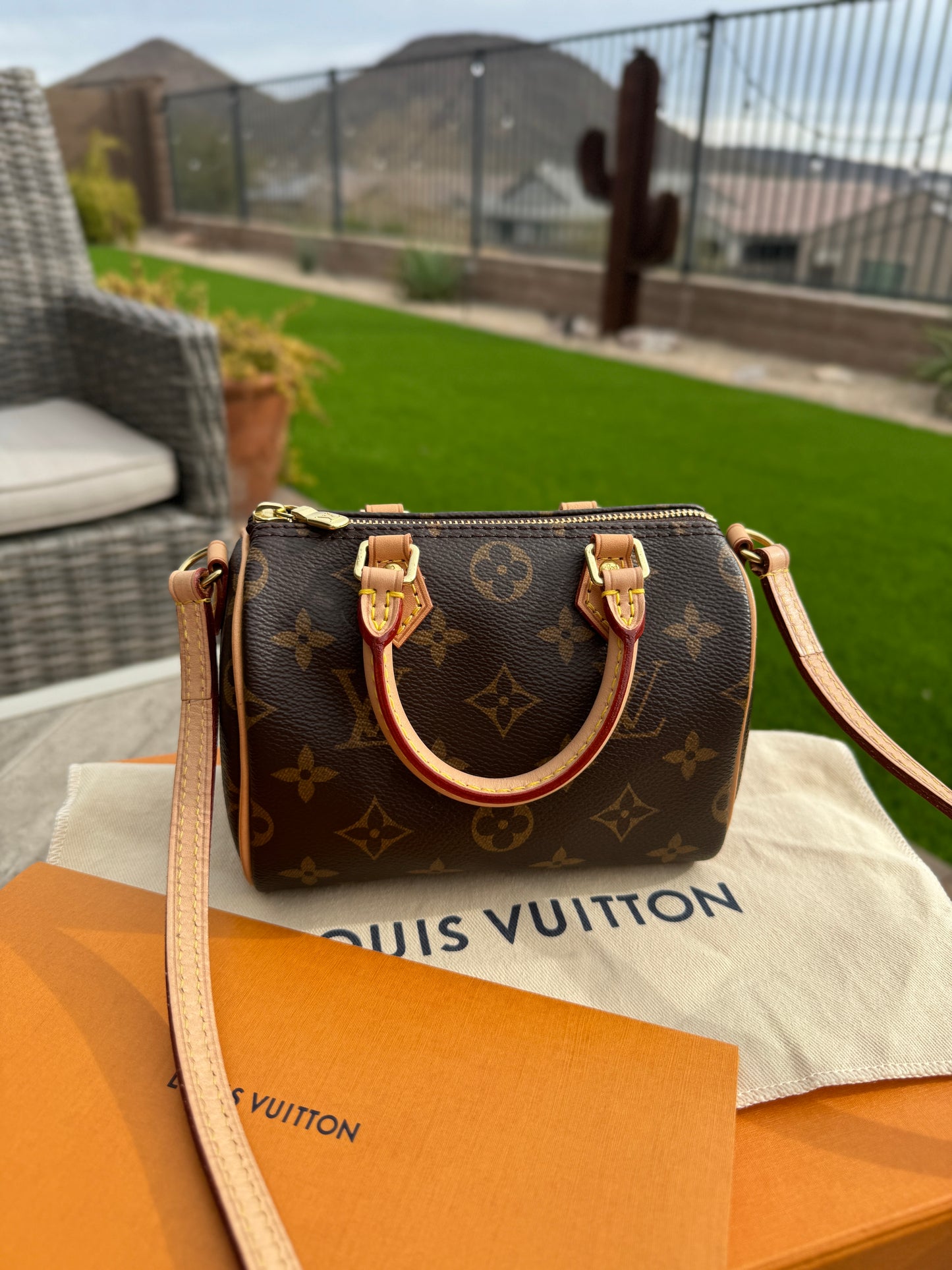 Louis Vuitton Monogram Nano Speedy Bandouliere