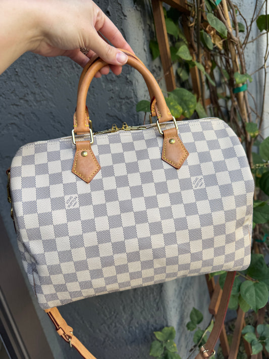 Louis Vuitton Damier Azur Speedy 30 Bandouliere