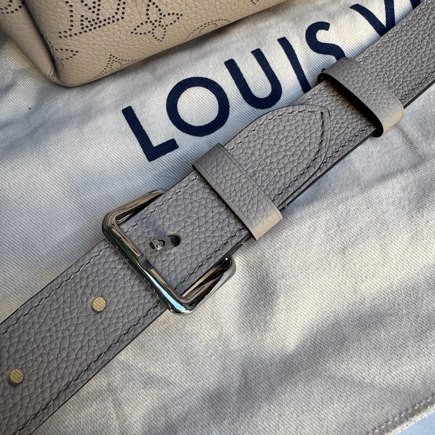 Louis Vuitton Monogram Mahina Leather Hand It All PM Crossbody