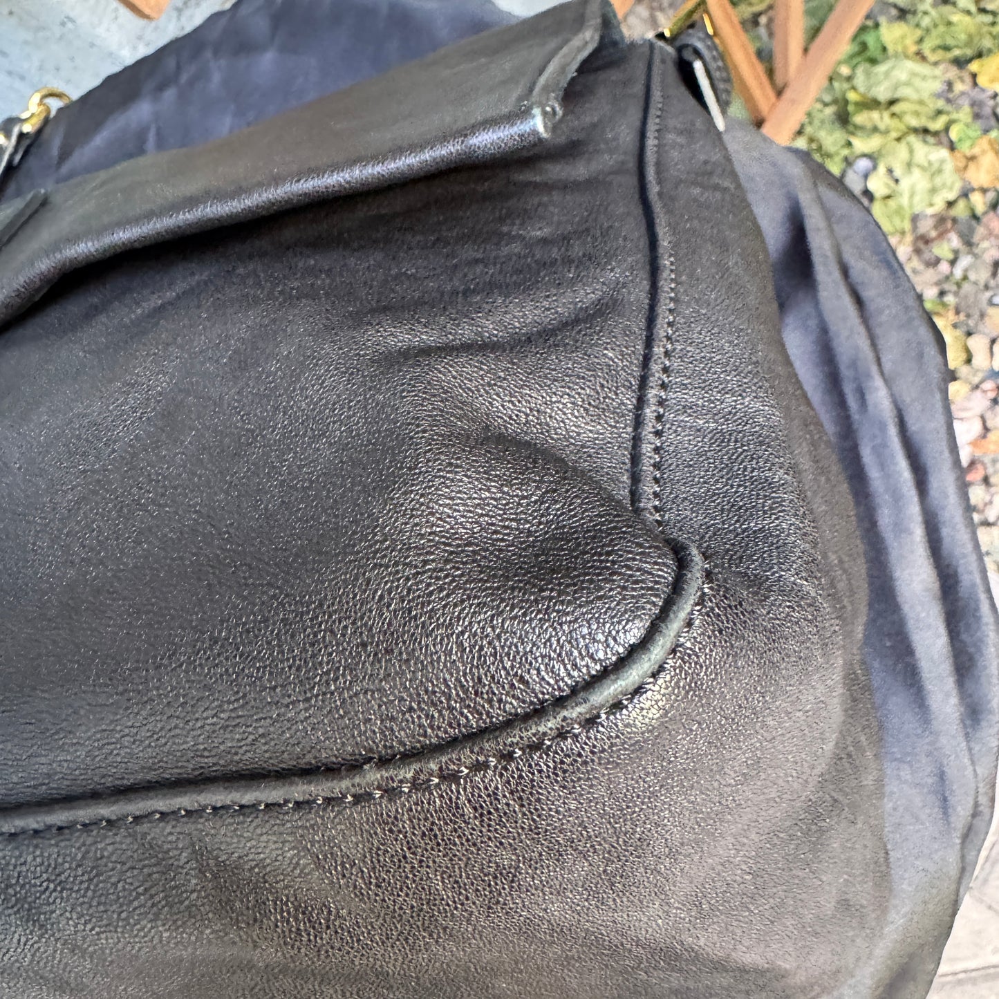 Fendi Lambskin Leather Tortoise Mamma Baguette