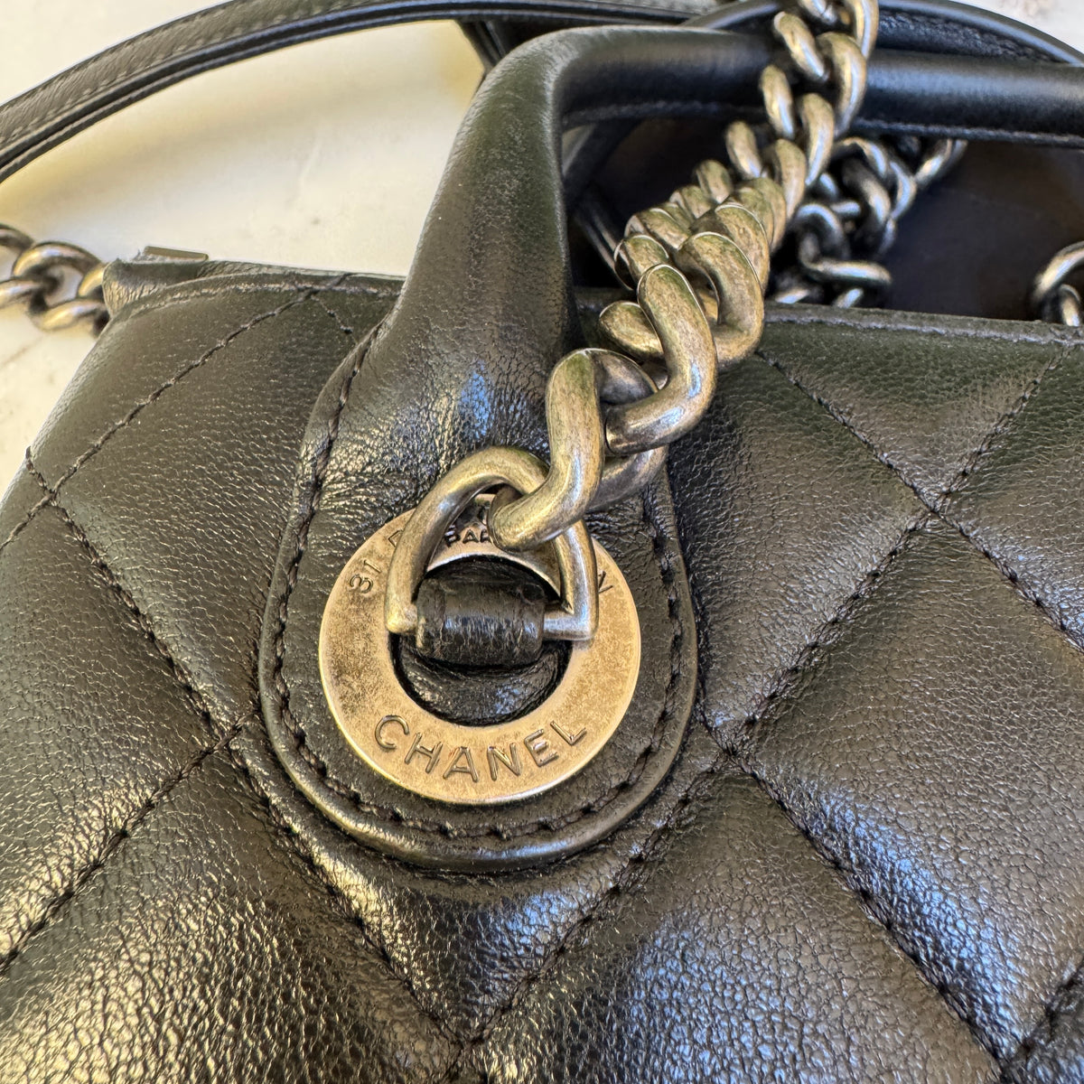 Chanel Quilted Leather Small Boy Tote