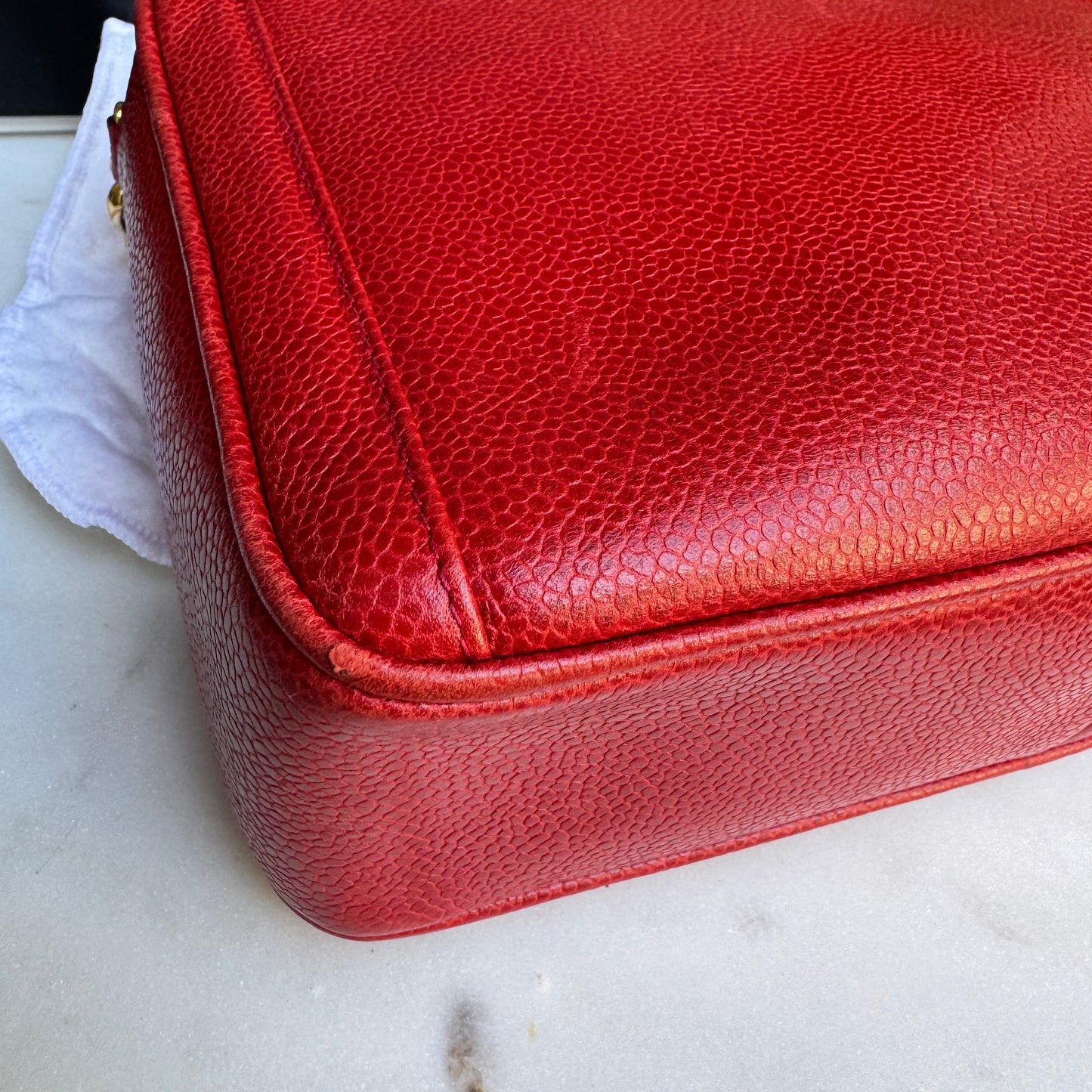 Chanel Caviar Leather Camera CC Vintage Flap Crossbody