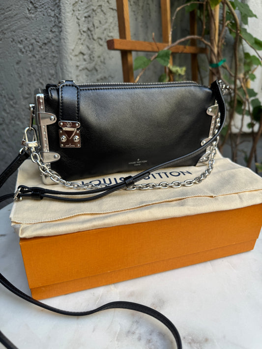 Louis Vuitton Calfskin Leather Soft Slim Trunk Crossbody