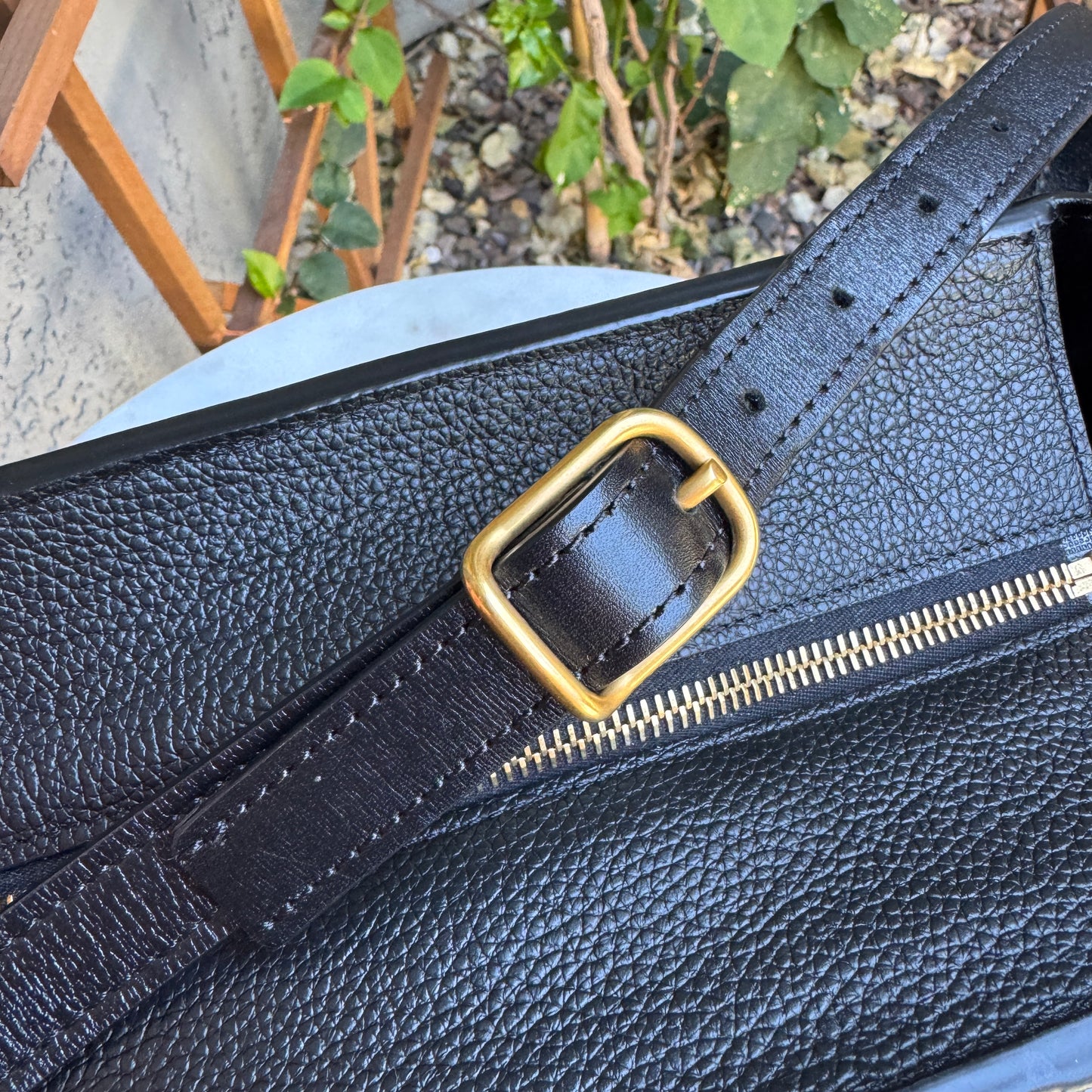 Chloé Shiny Grained Calfskin Marcie Clutch Shoulder Bag
