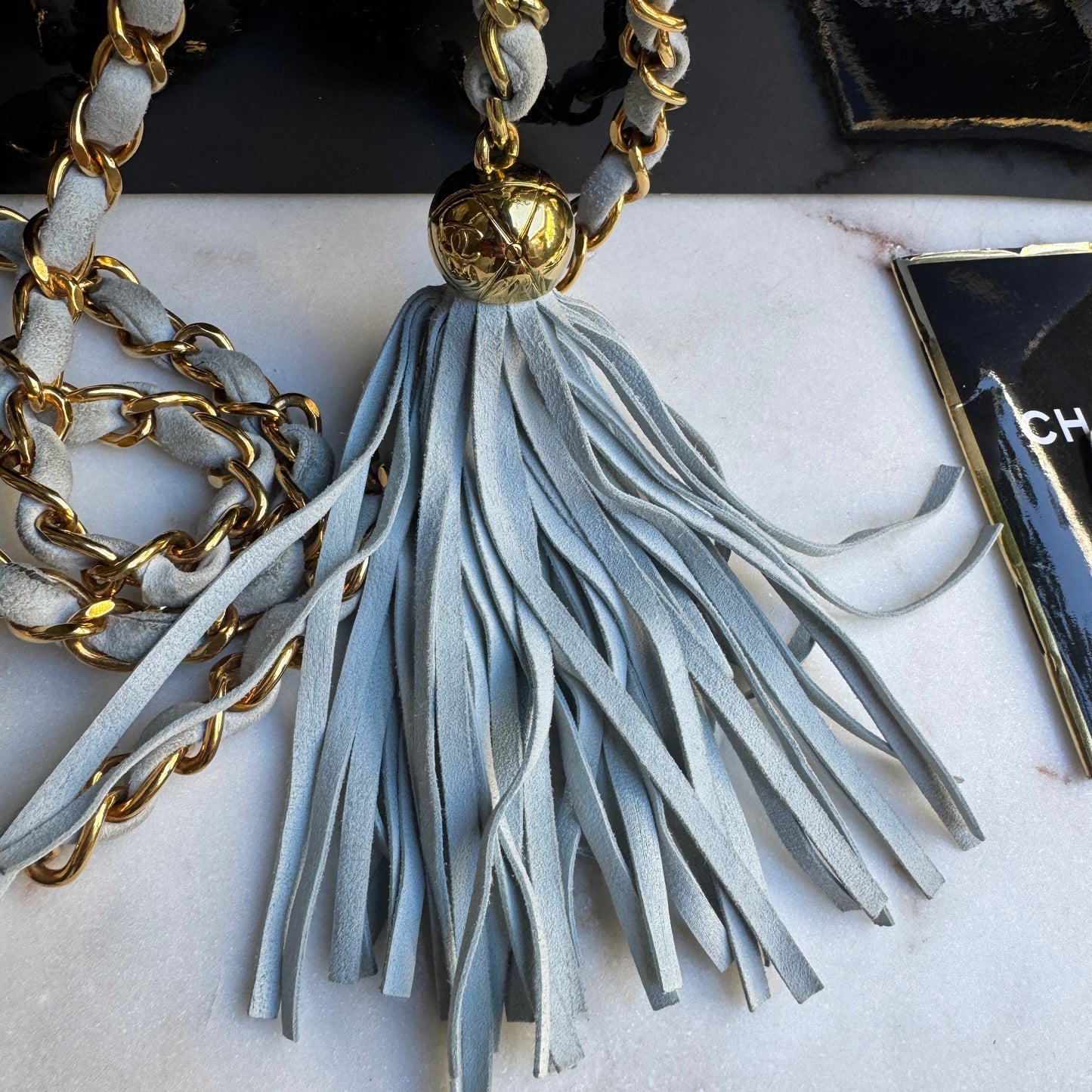 Chanel Vintage Suede Quilted Camera Shoulder Bag