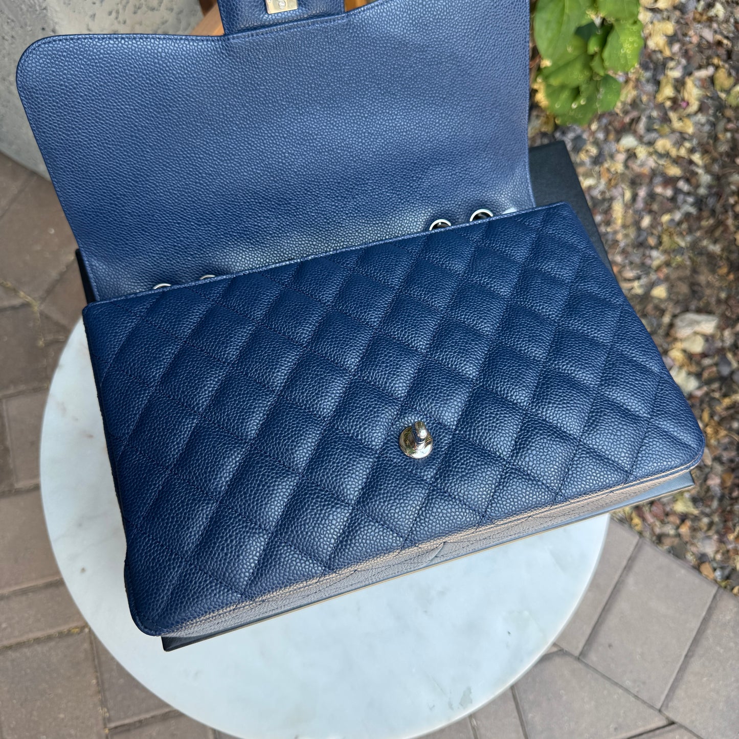 Chanel Jumbo Classic Single Flap Caviar Leather Shoulder Bag