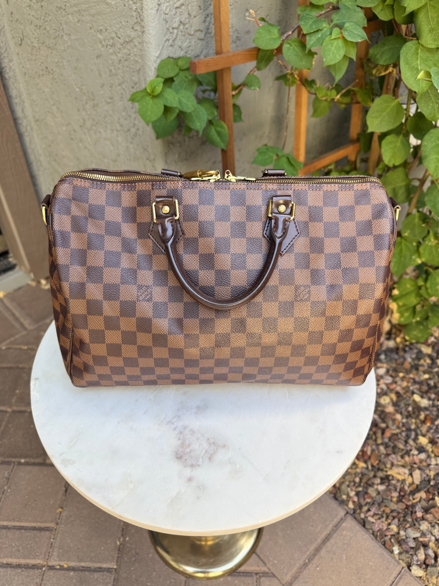 Louis Vuitton Damier Ebene Speedy Bandouliere 35