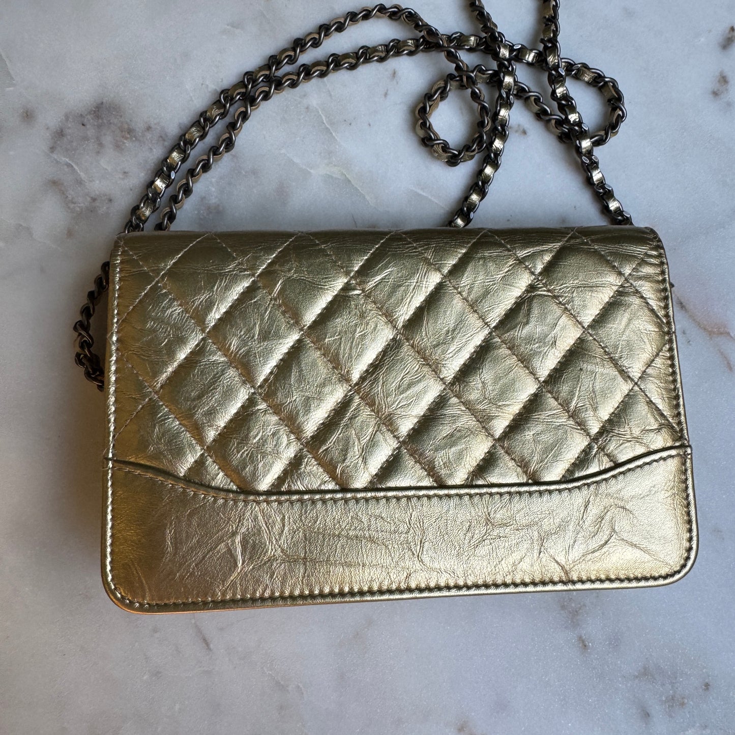 Chanel Gabrielle WOC Quilted Aged Calfskin Crossbody