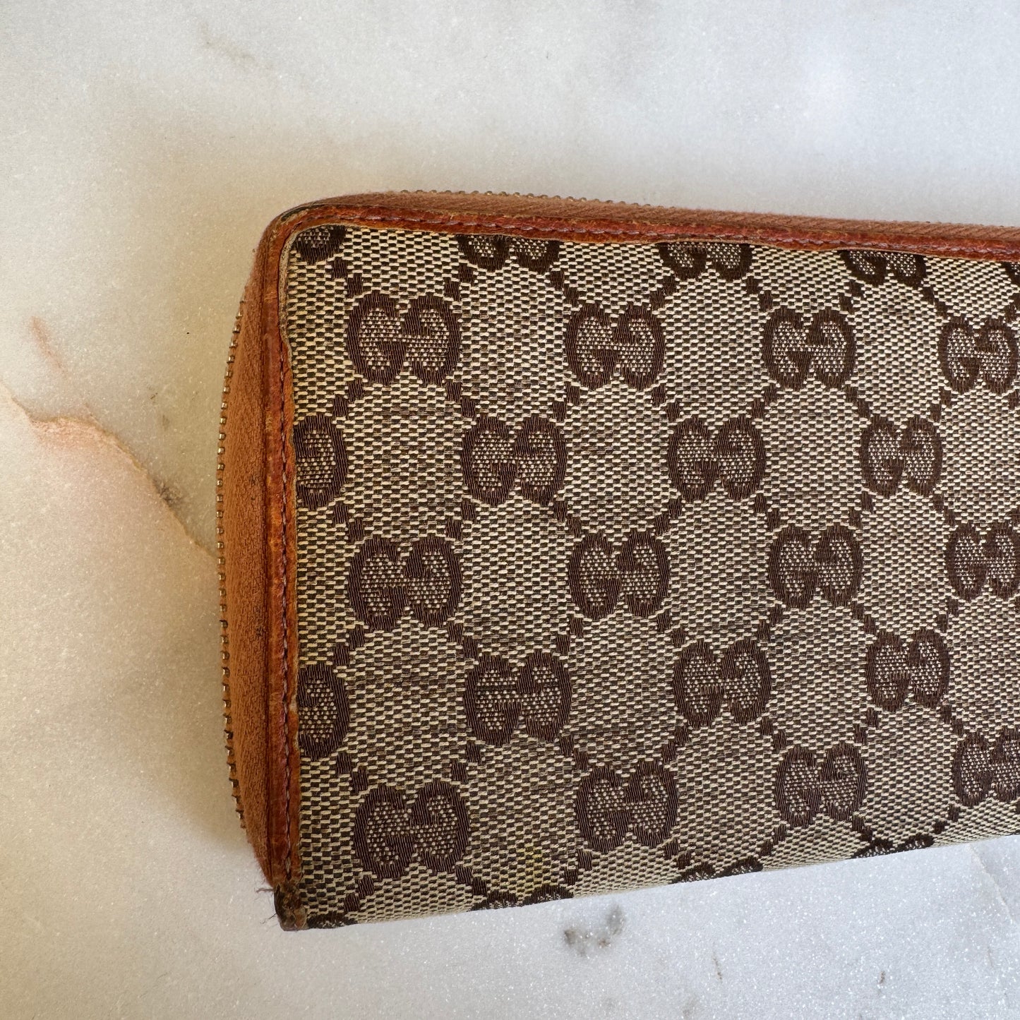 Gucci GG Canvas Long Zippy Wallet