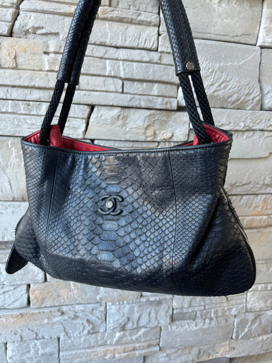 Chanel Python Yacht Expandable Hobo