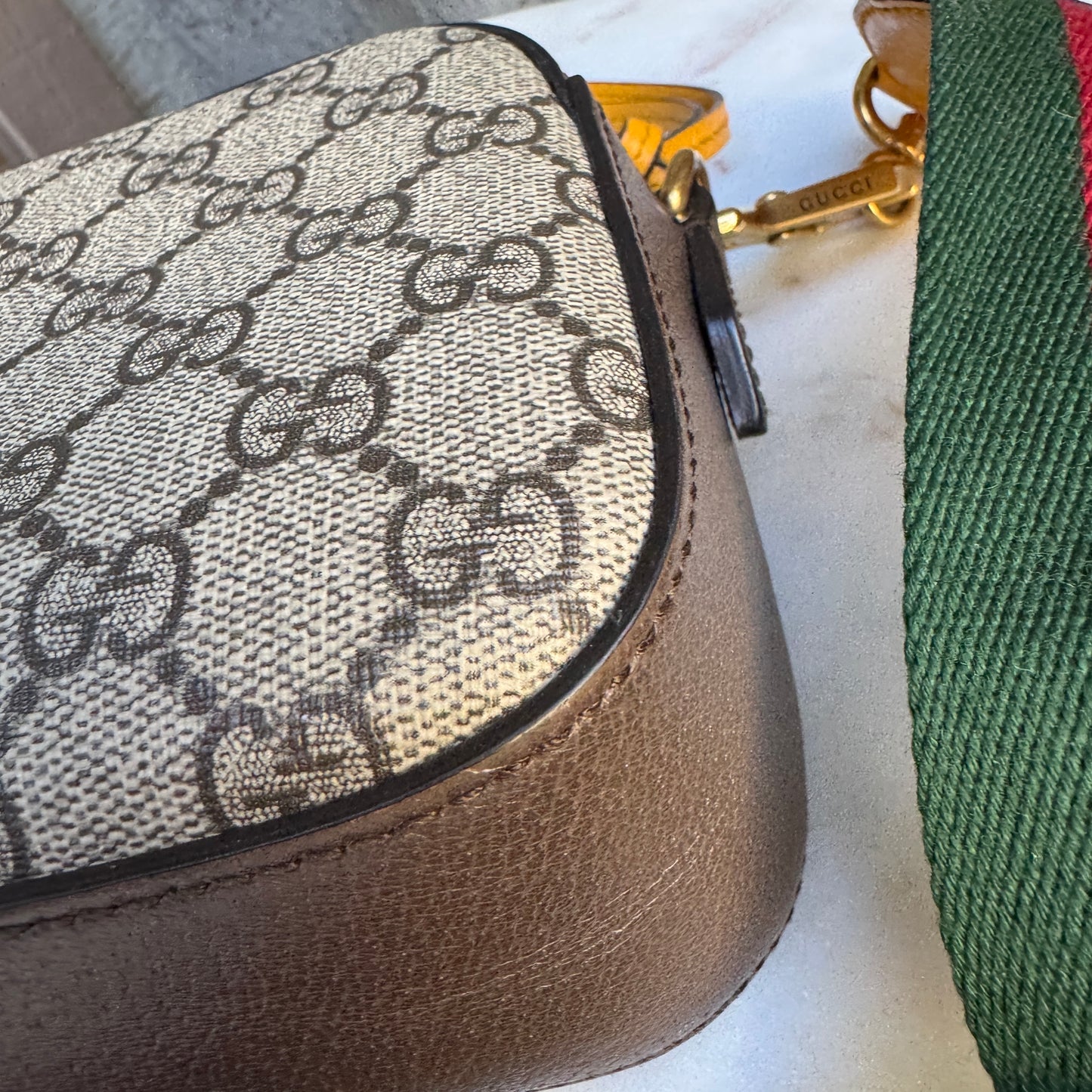 Gucci Vintage Neo Supreme Monogram Web Crossbody