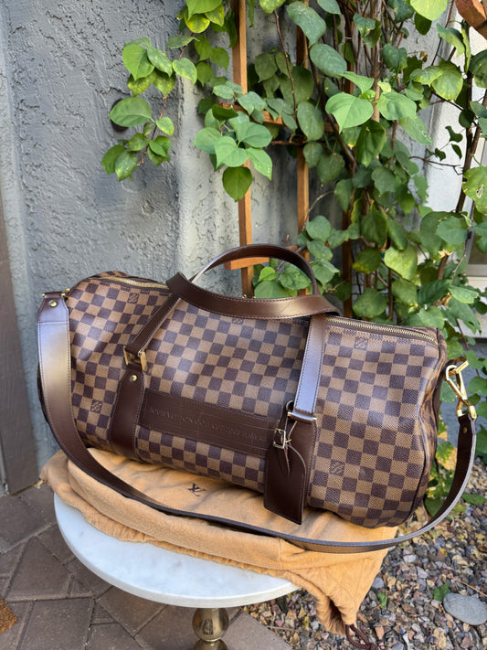 Louis Vuitton Vintage Damier Ebene Golf Cup Sac Polochon 55 Duffle