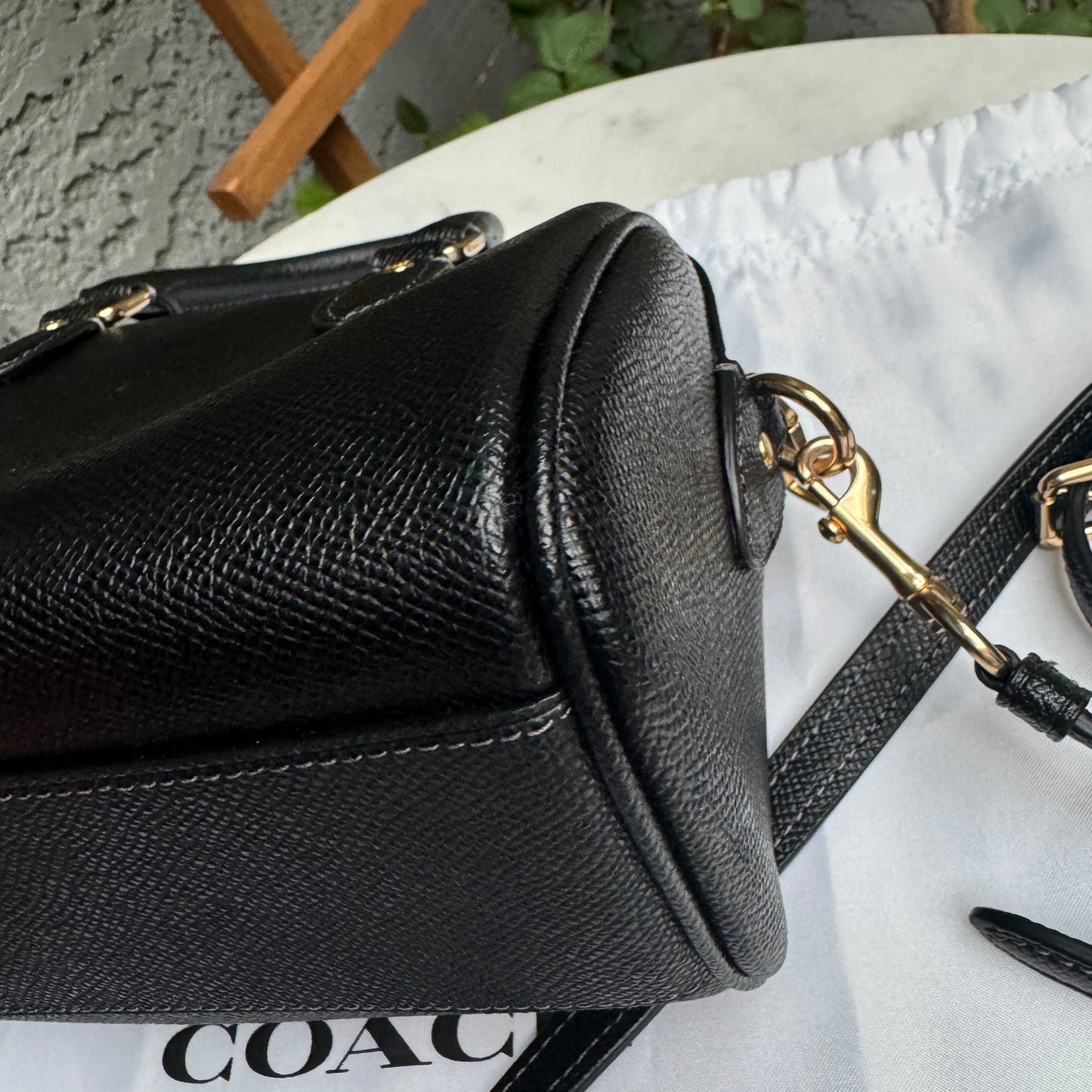 Coach Mini Rowan Leather Boston Crossbody