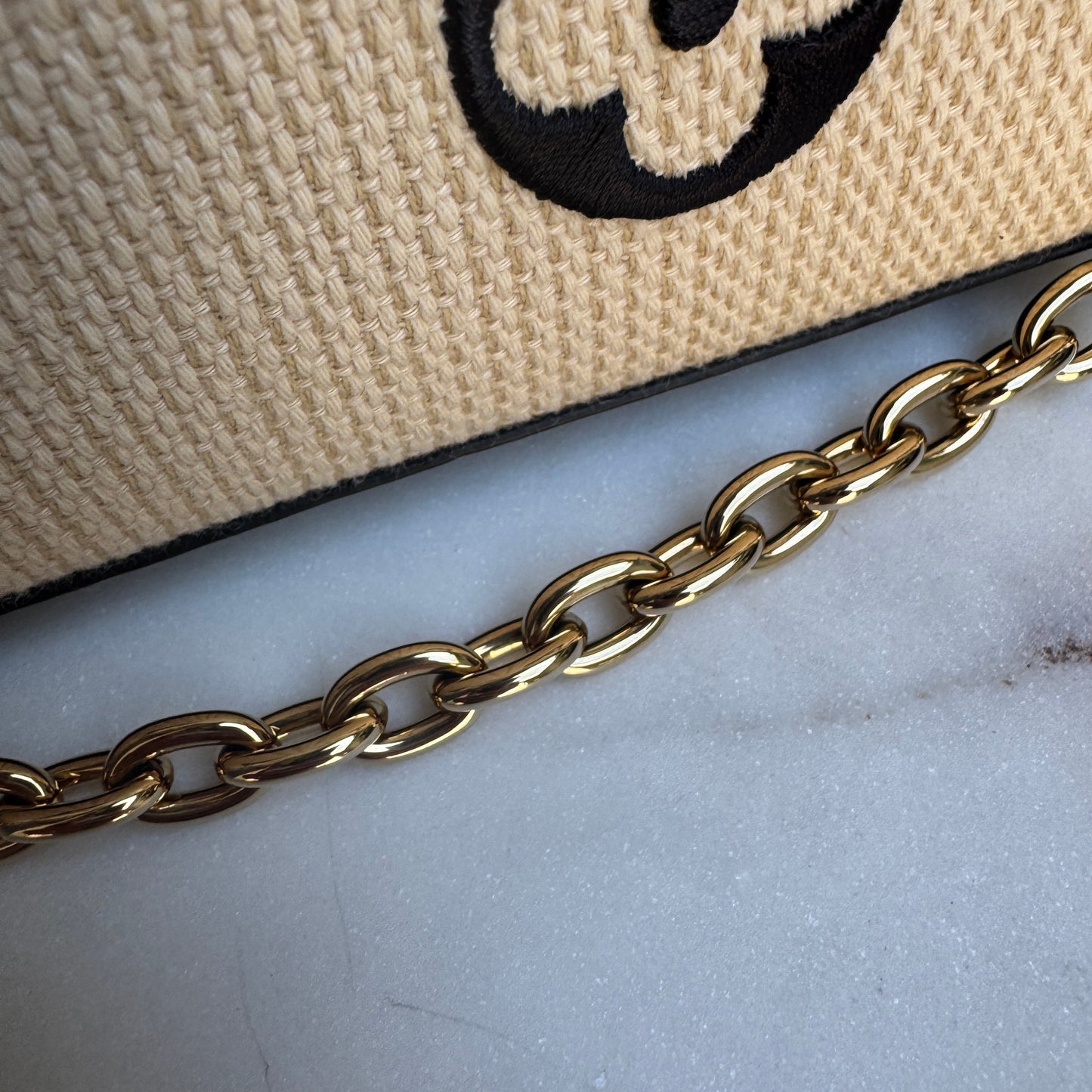 Louis Vuitton Raffia Toiletry 26 Pouch Pochette on Chain