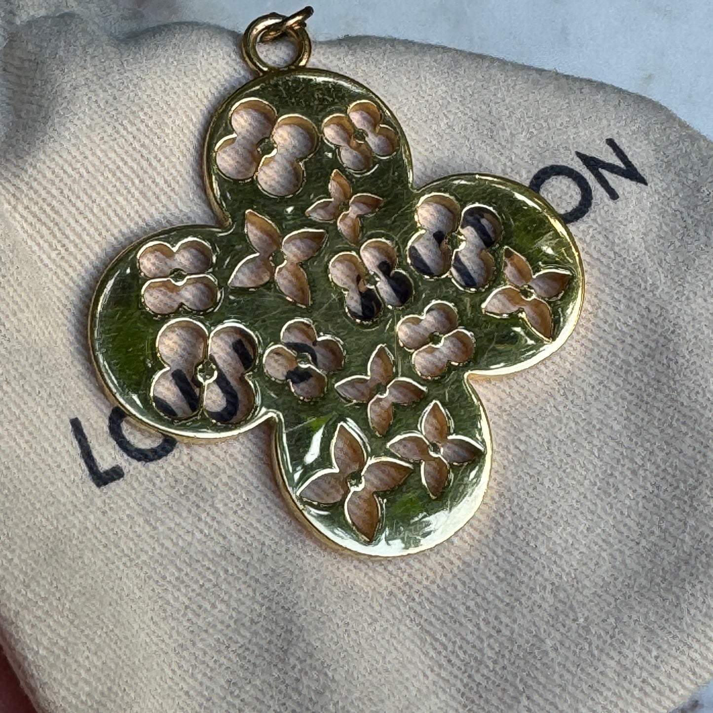 Louis Vuitton Ivy Gold Flower Bag Charm