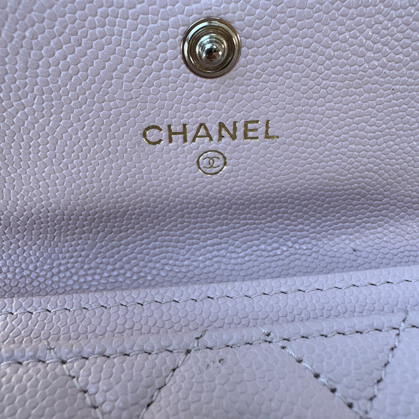 Chanel Caviar Leather Compact Wallet