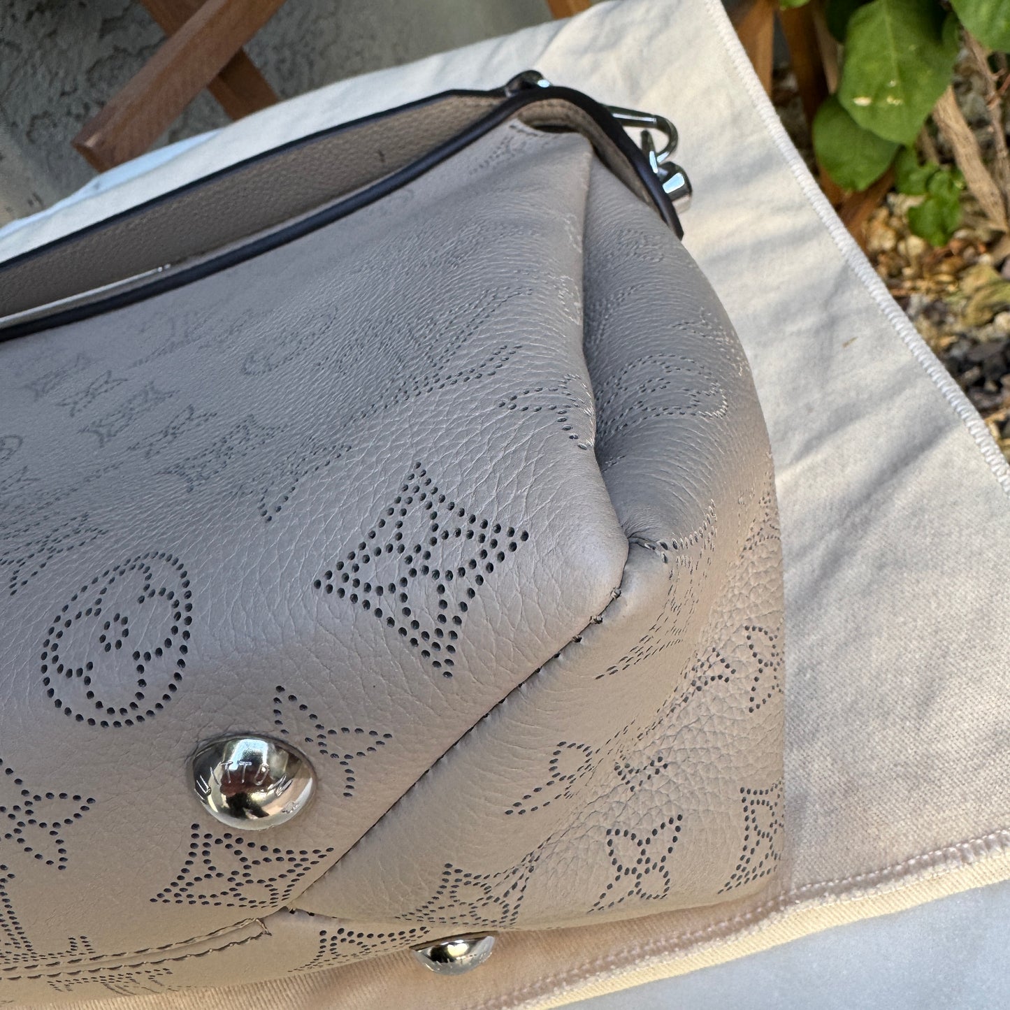 Louis Vuitton Monogram Mahina Leather Hand It All PM Crossbody