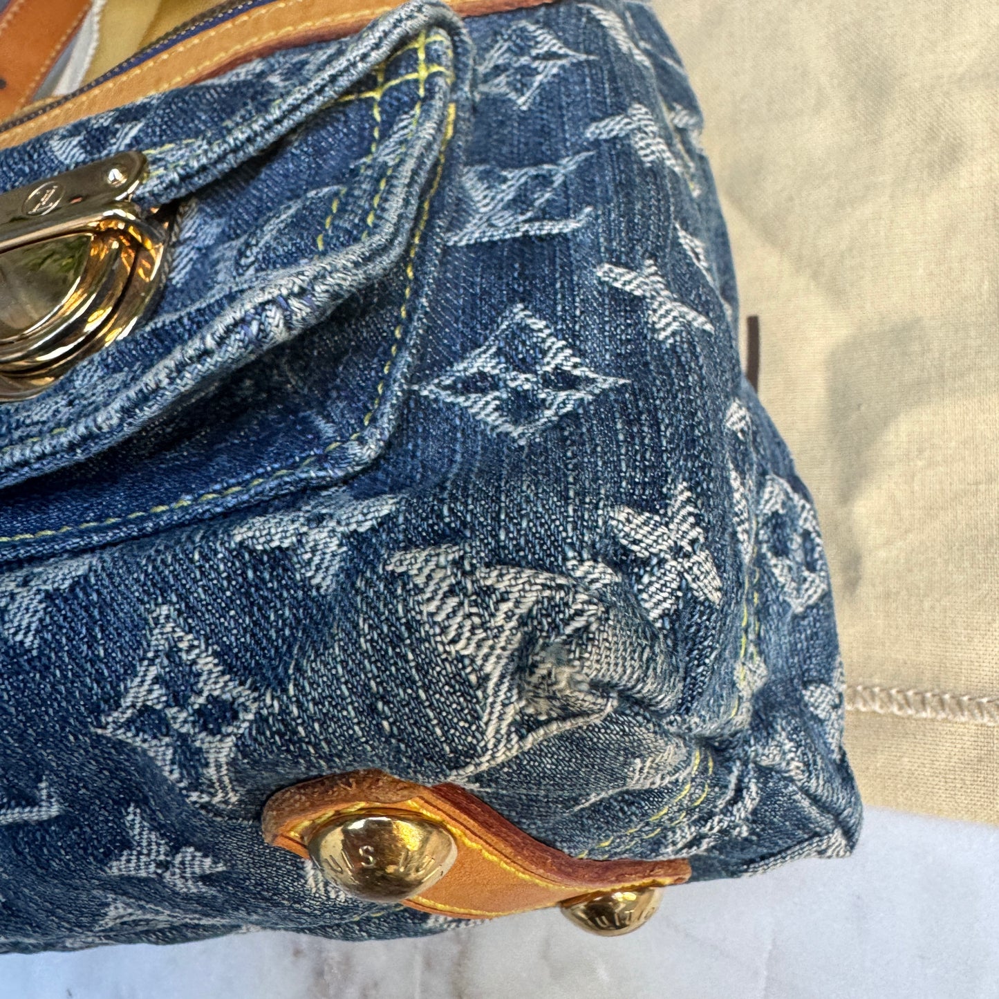 Louis Vuitton Monogram Denim Baggy PM Shoulder Bag