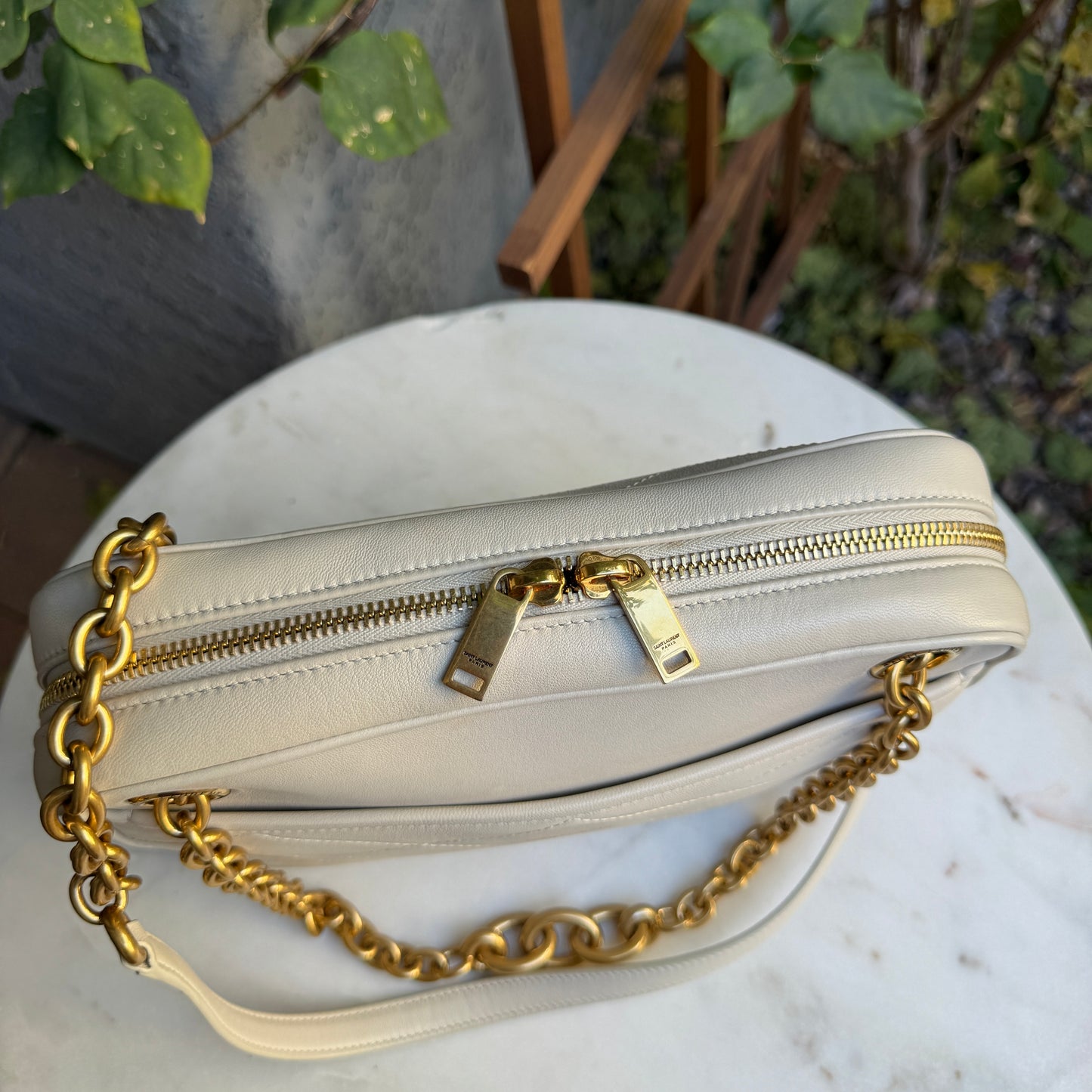 Saint Laurent Quilted Lambskin Le Maillon Camera Bag