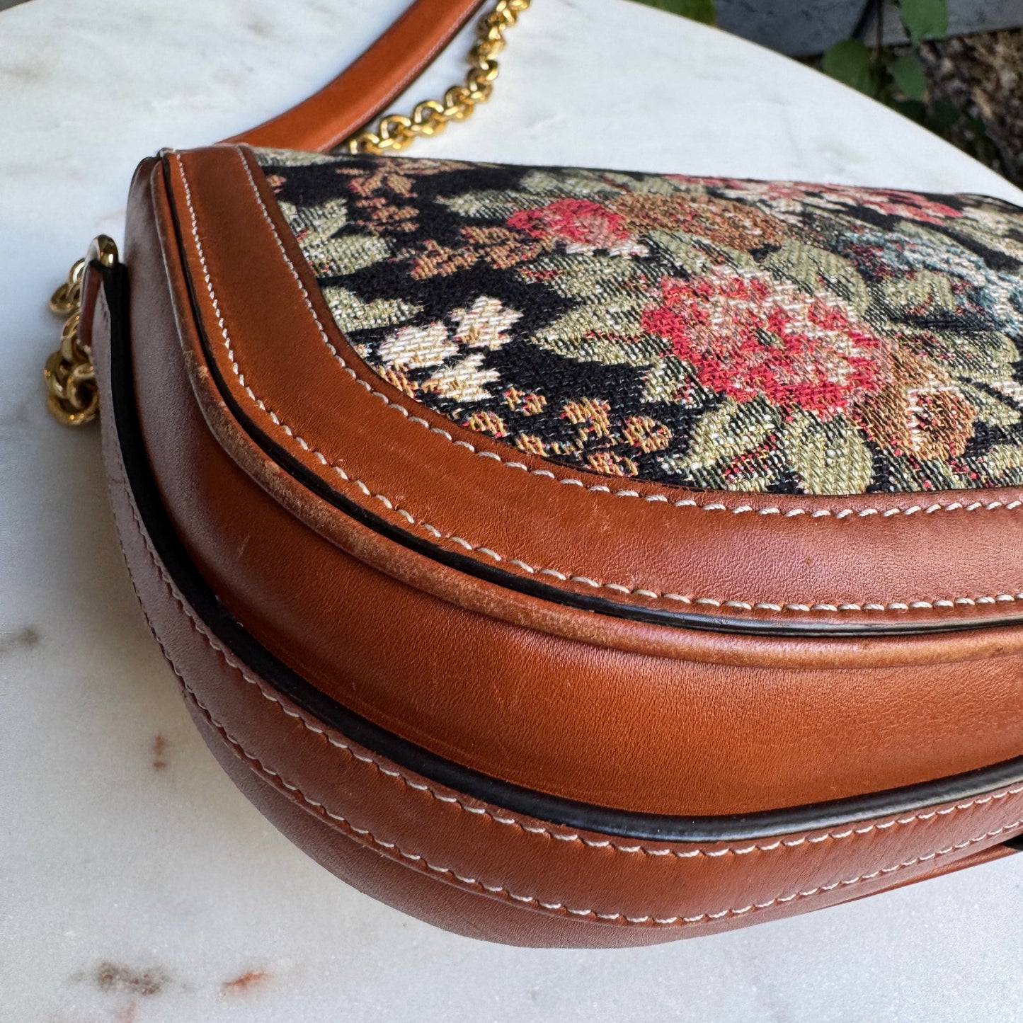 Celine Floral Jacquard Chain Maillon Triomphe