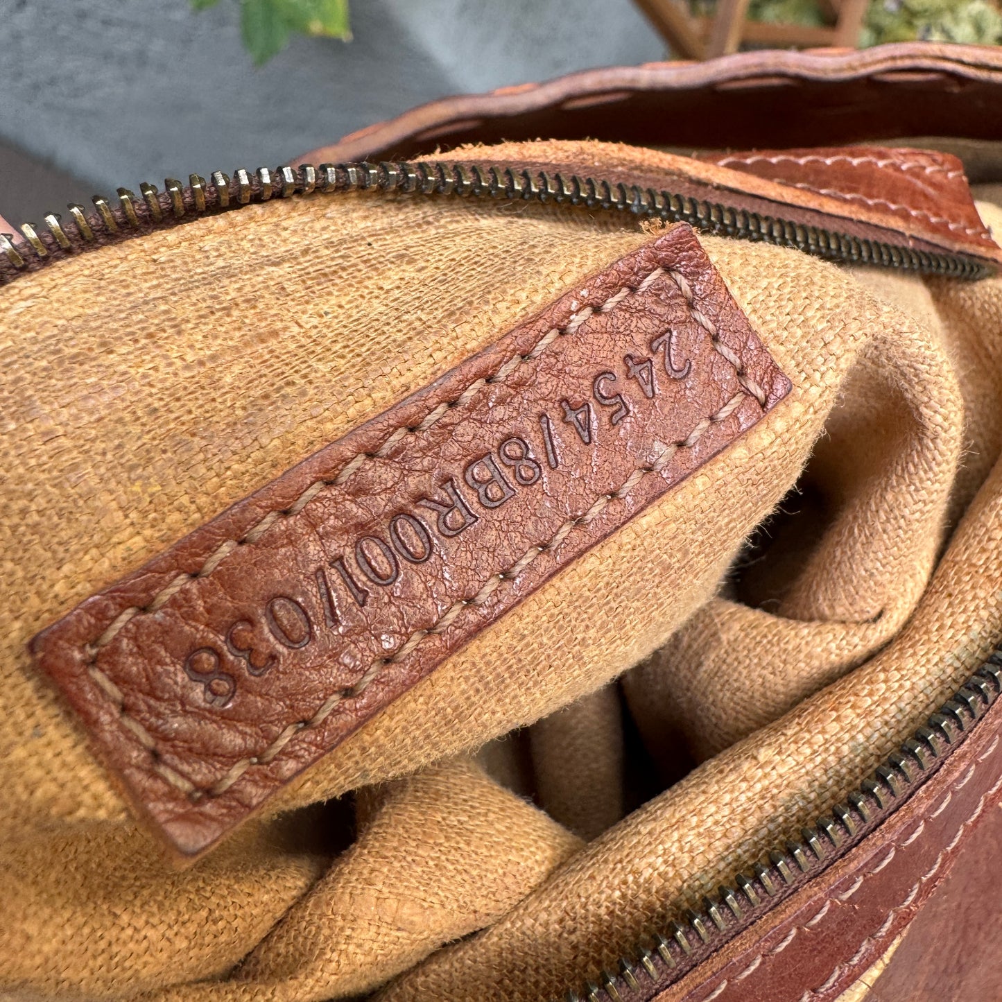 Fendi FF Leather Stitched Monogram Mamma Baguette