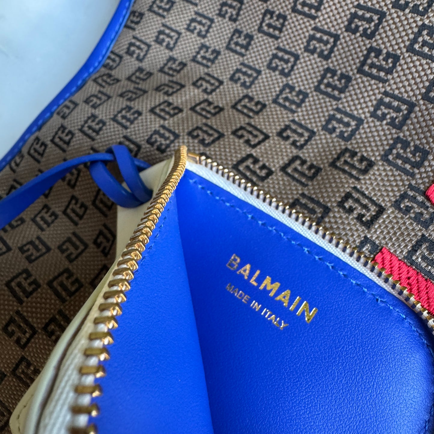 Balmain Monogram Grocery Bag Shopping Tote