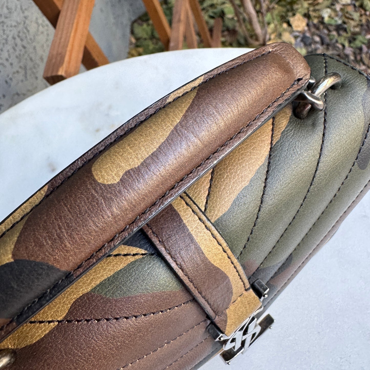 Saint Laurent Camo Mini College Crossbody