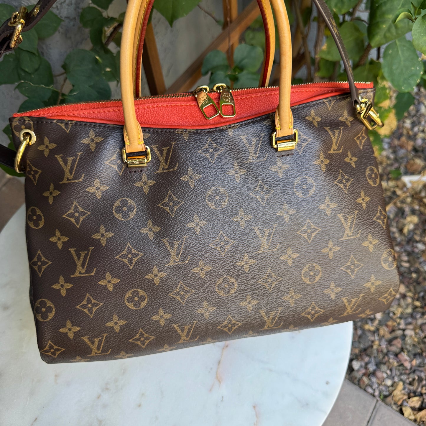 Louis Vuitton Pallas MM Monogram Shoulder Bag