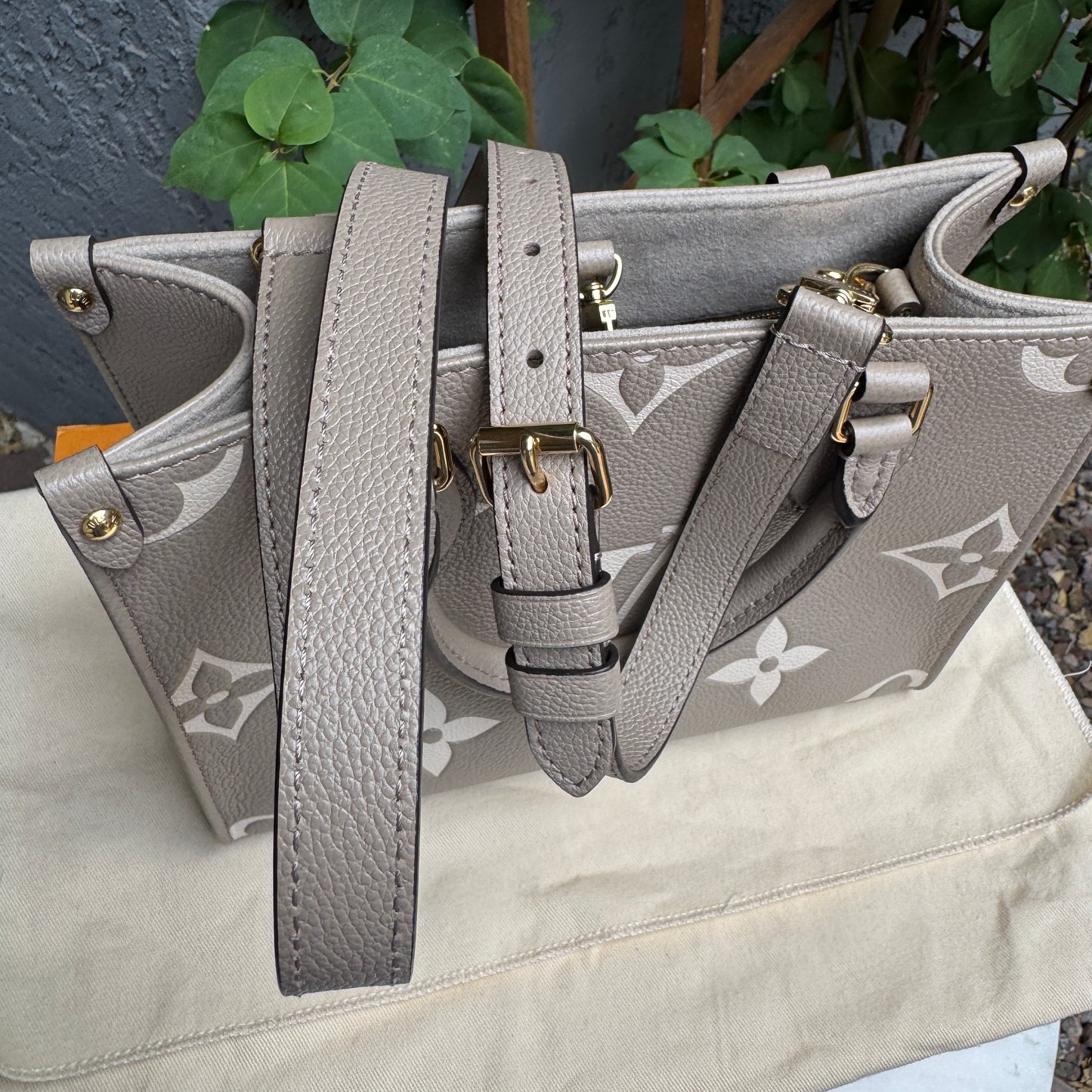 Louis Vuitton OnTheGo PM Bicolor Monogram Empreinte Leather Crossbody