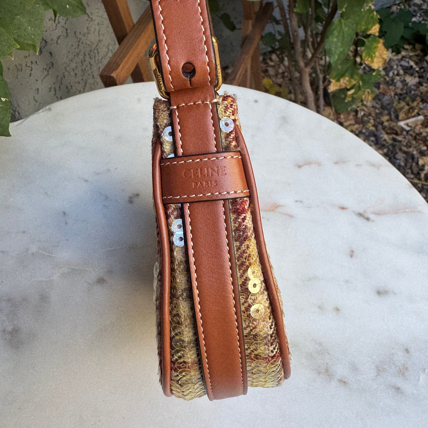 Celine Tweed & Sequin Mini Ava Bag