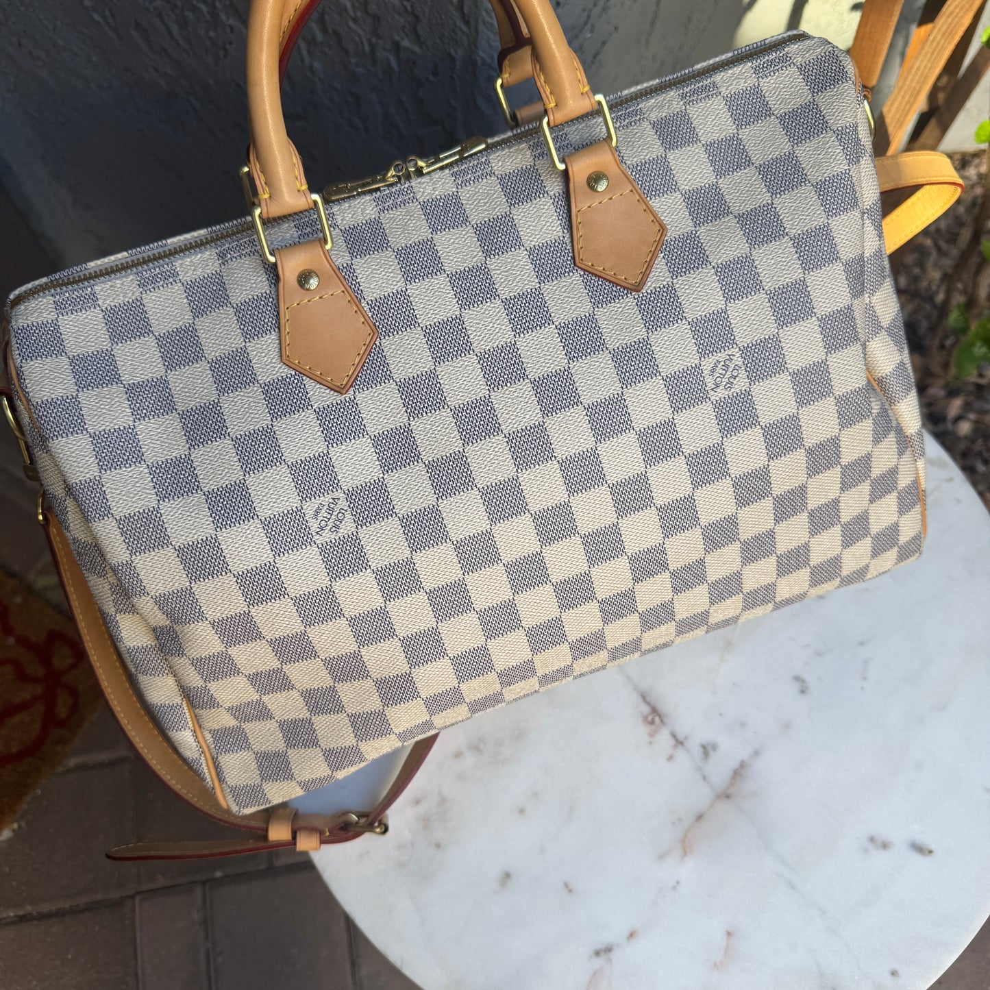 Louis Vuitton Damier Azur Speedy Bandouliere 35