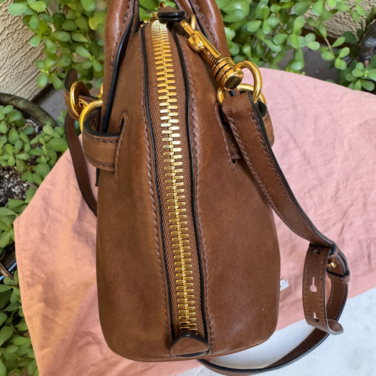Miu Miu Adventure Nappa Leather Top Handle Bag