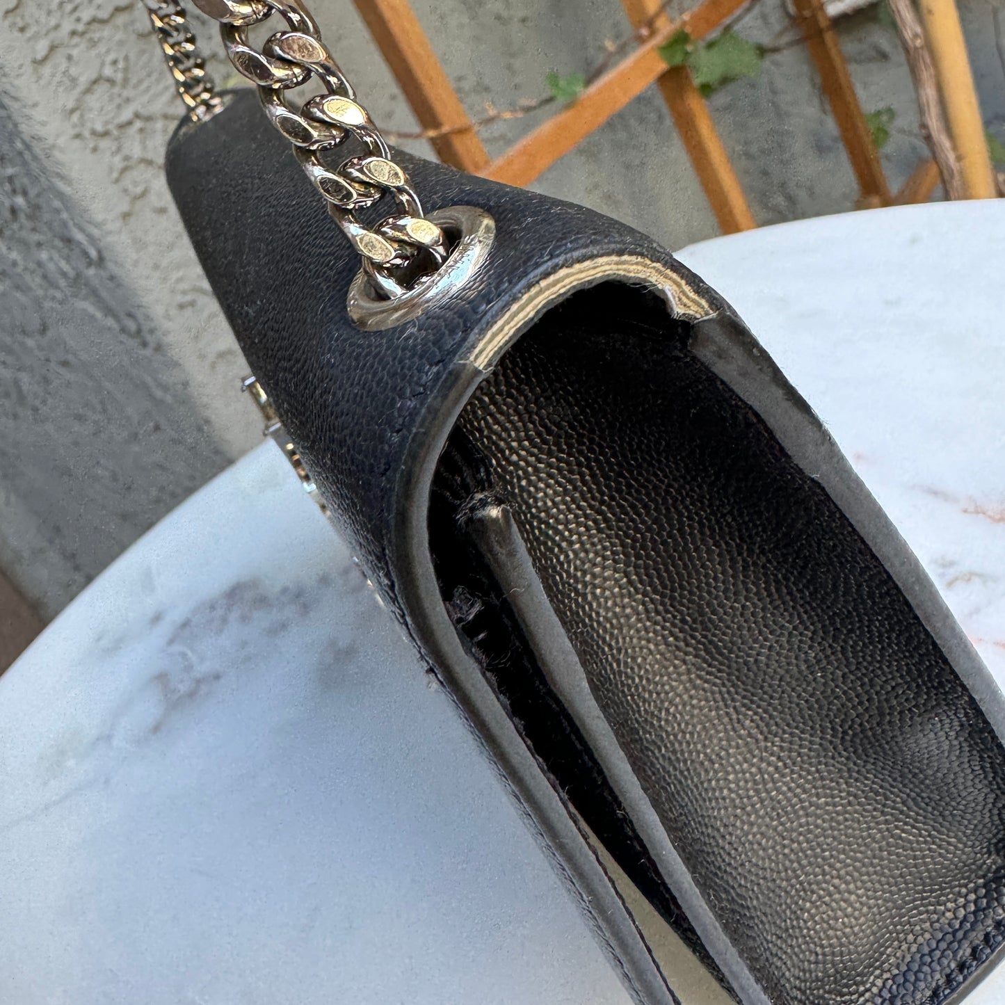 Saint Laurent Kate Grain De Poudre Crossbody